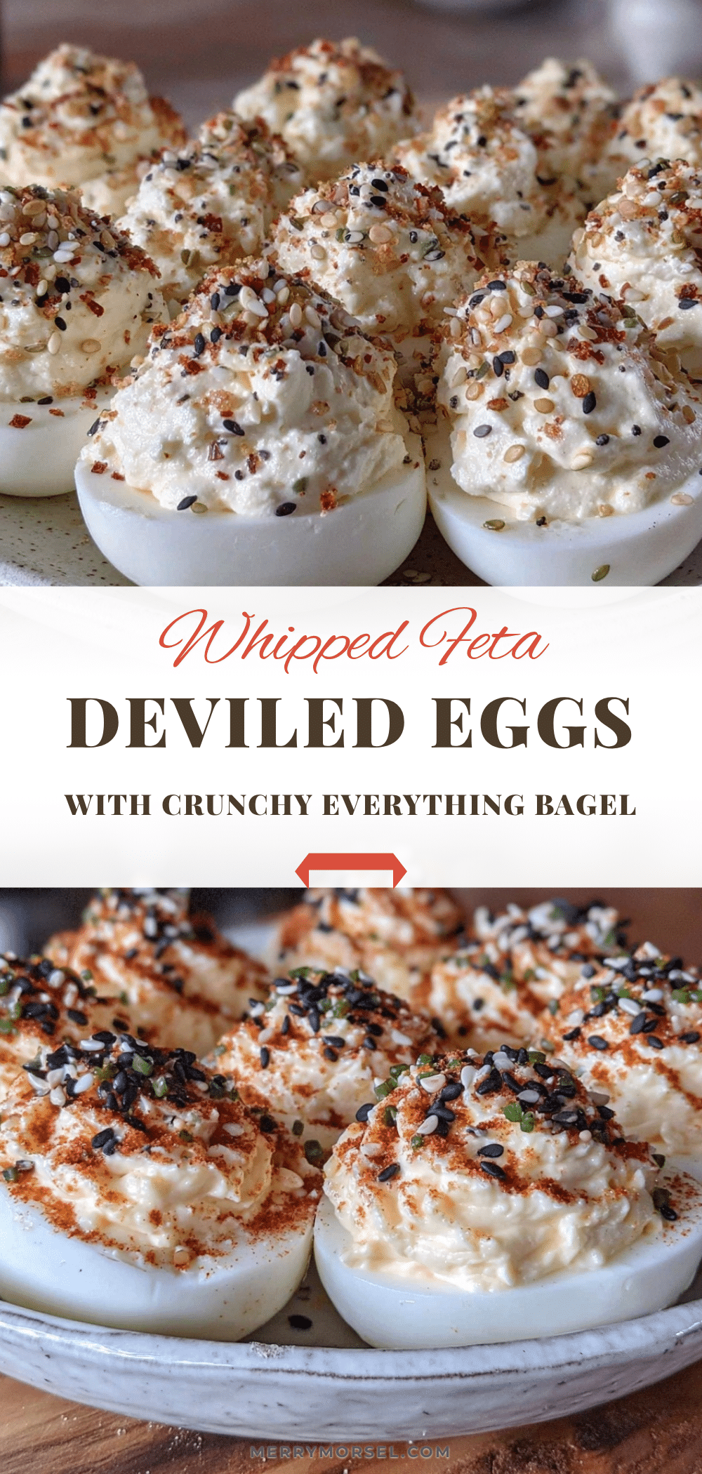 creamy whipped feta deviled eggs recipe