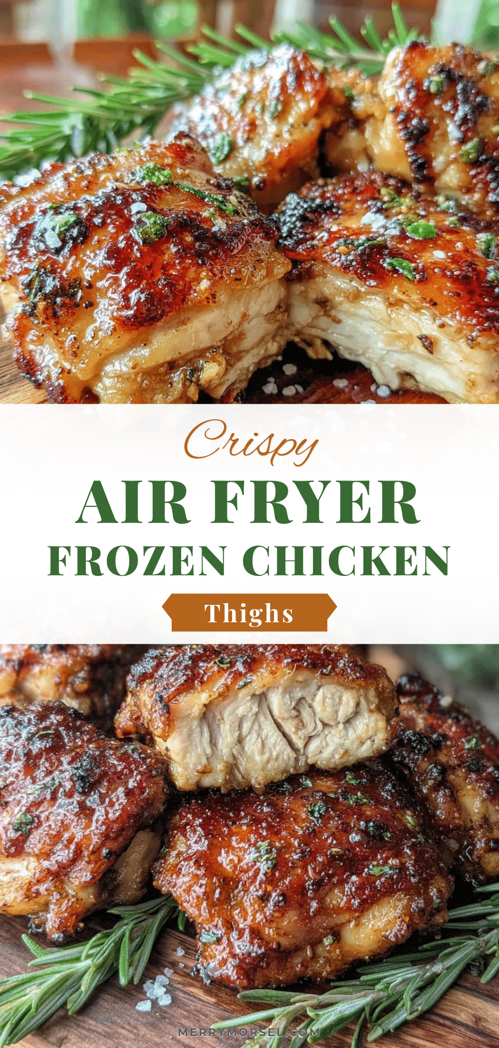 crispy air fryer frozen chicken thighs recipe