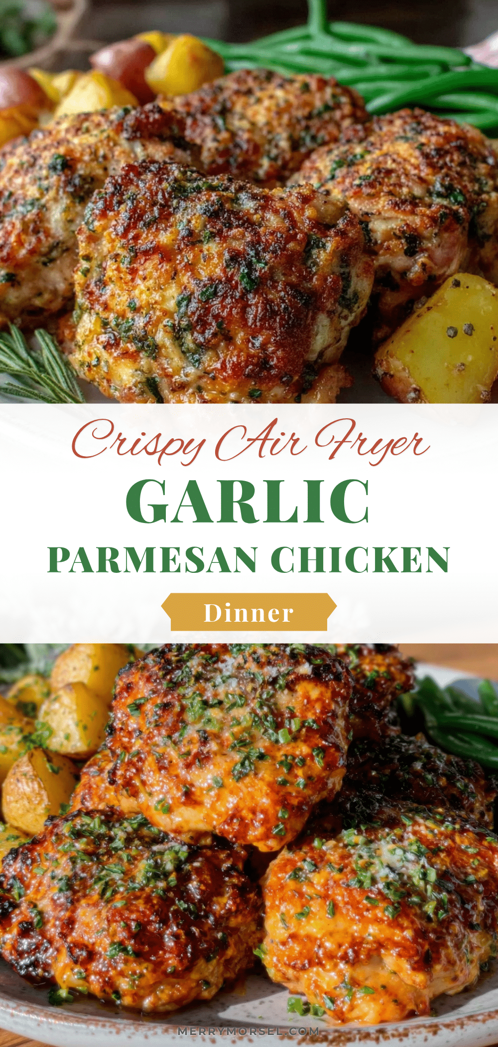crispy air fryer garlic parmesan chicken thigh recipe