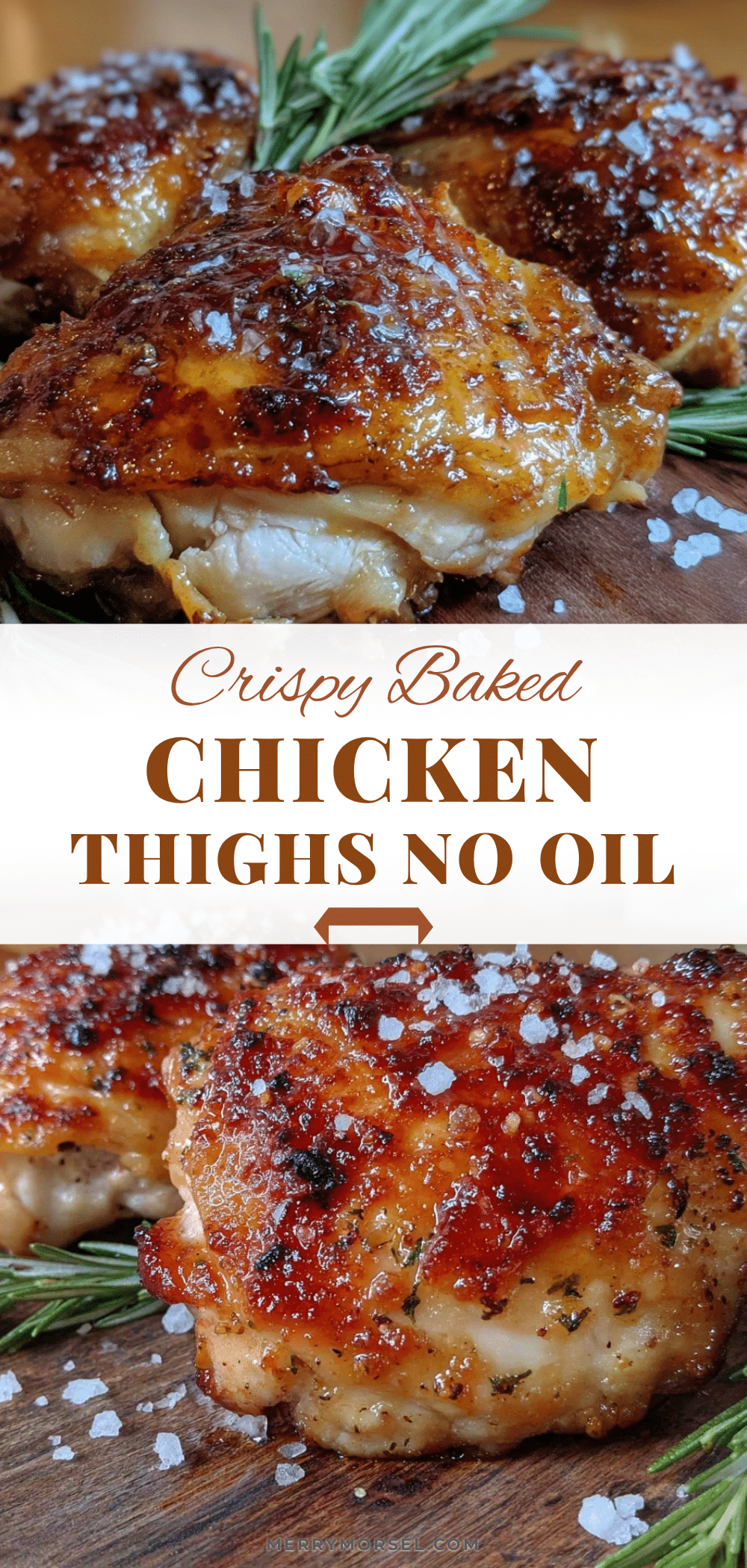 crispy baked chicken thighs without oil recipe