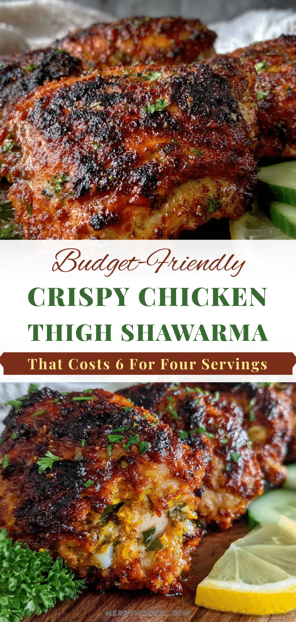 crispy chicken thigh shawarma recipe