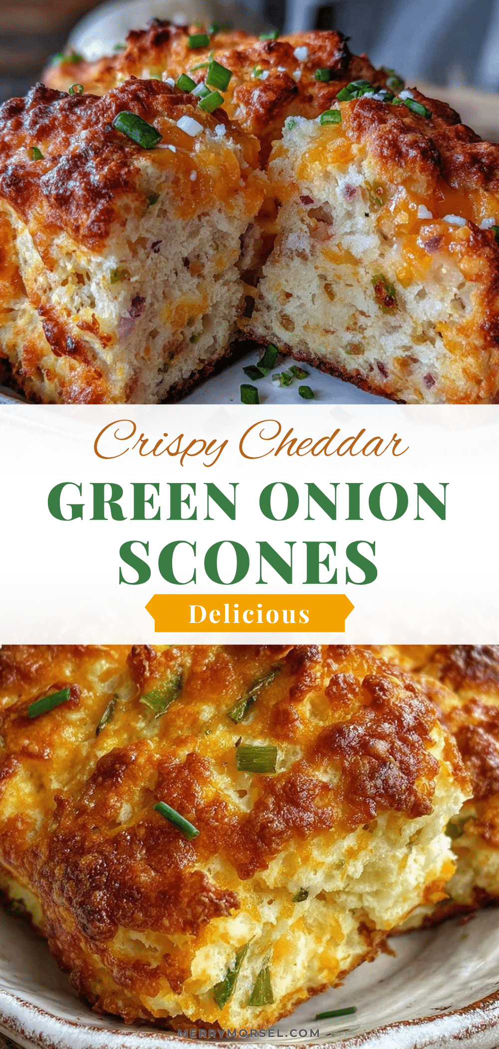crispy green onion cheddar scones recipe