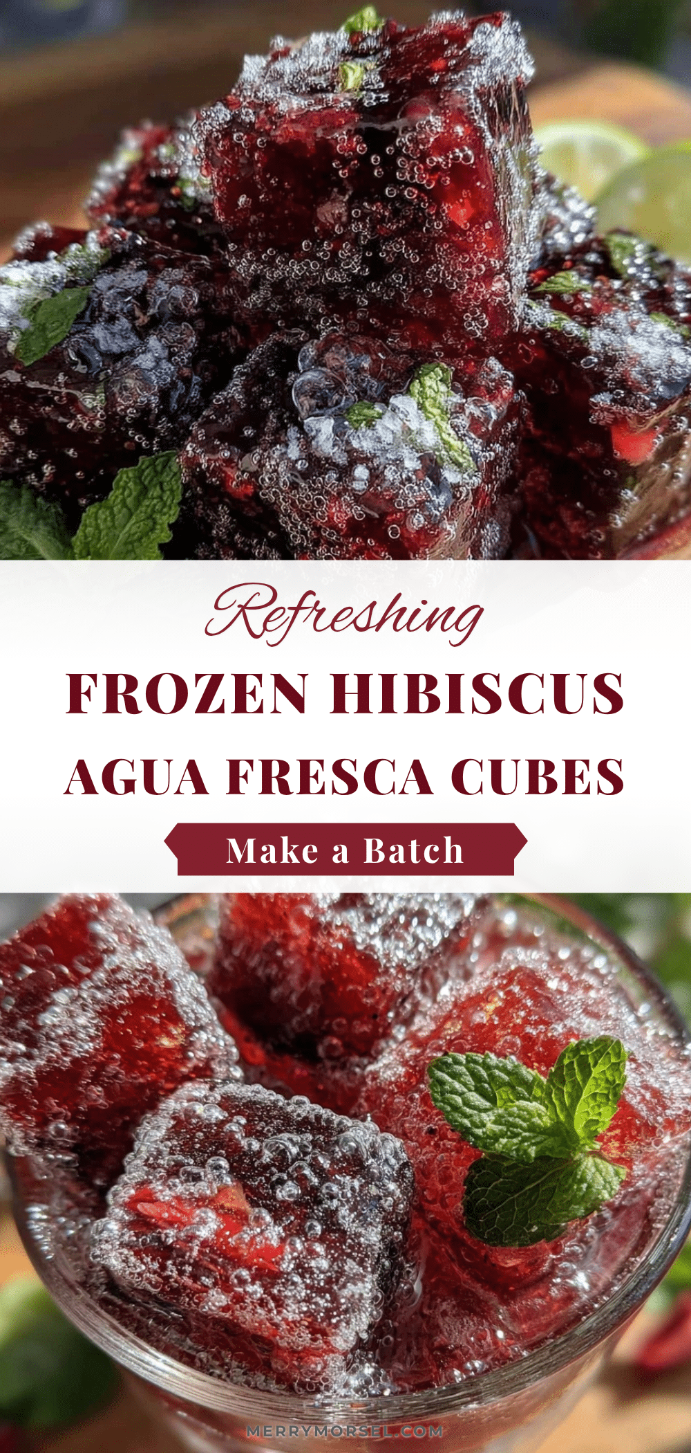 frozen hibiscus agua fresca cubes recipe