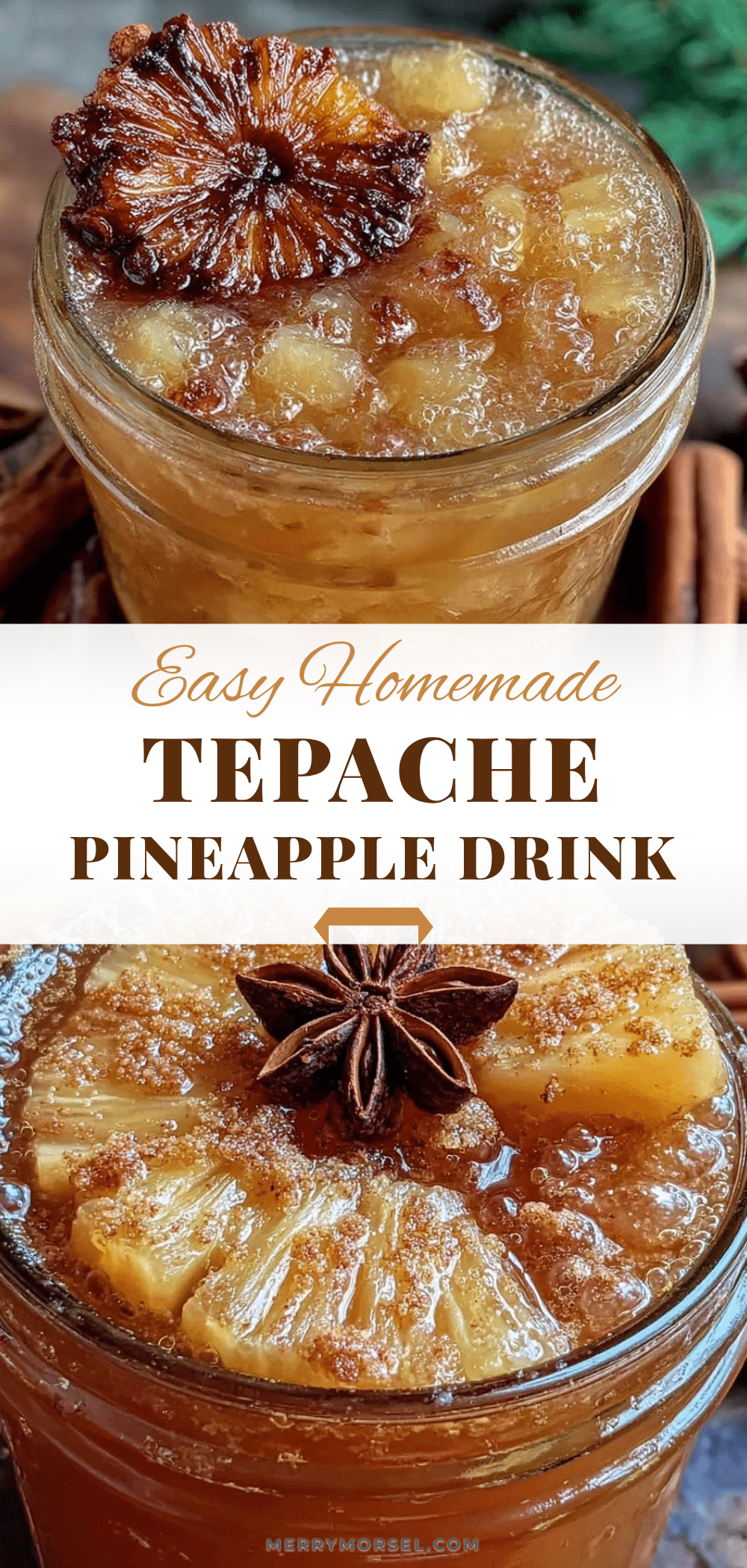 homemade Mexican tepache pineapple drink recipe
