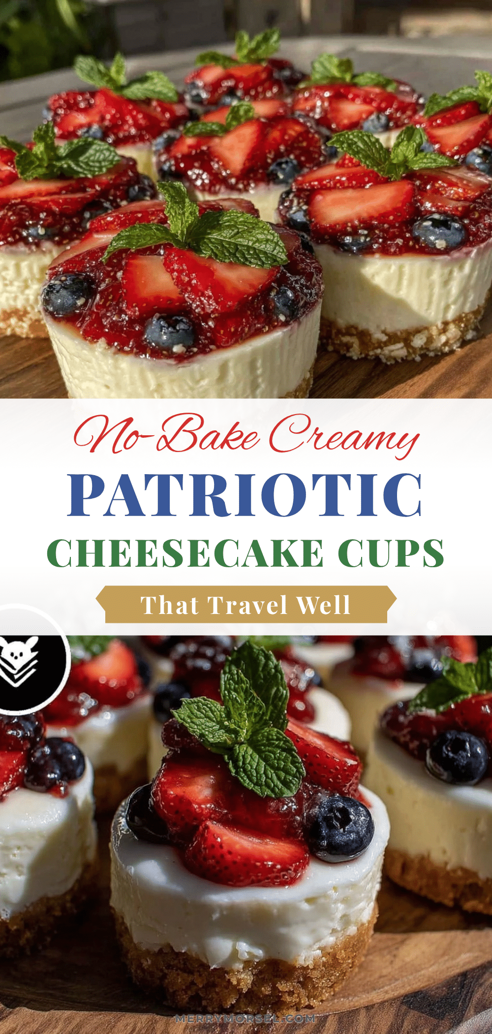 no bake patriotic cheesecake cups recipe