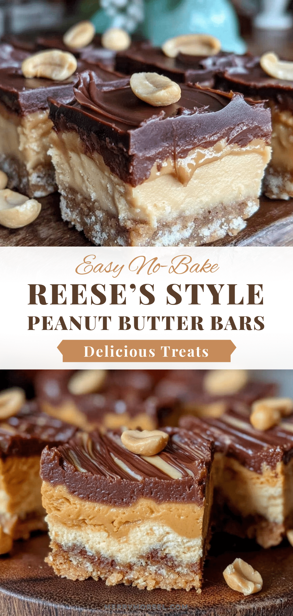 no bake peanut butter chocolate bars recipe