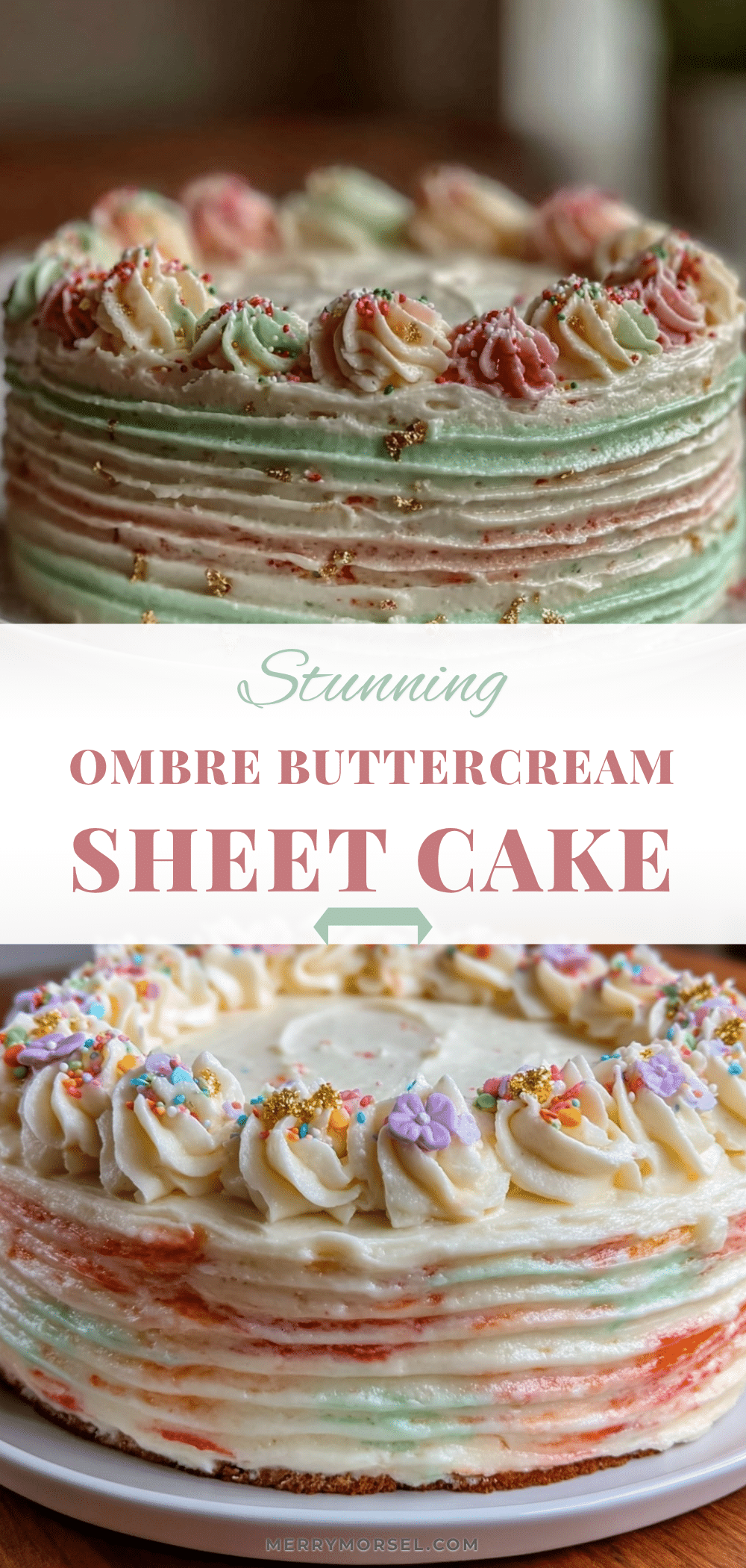 ombre buttercream sheet cake recipe