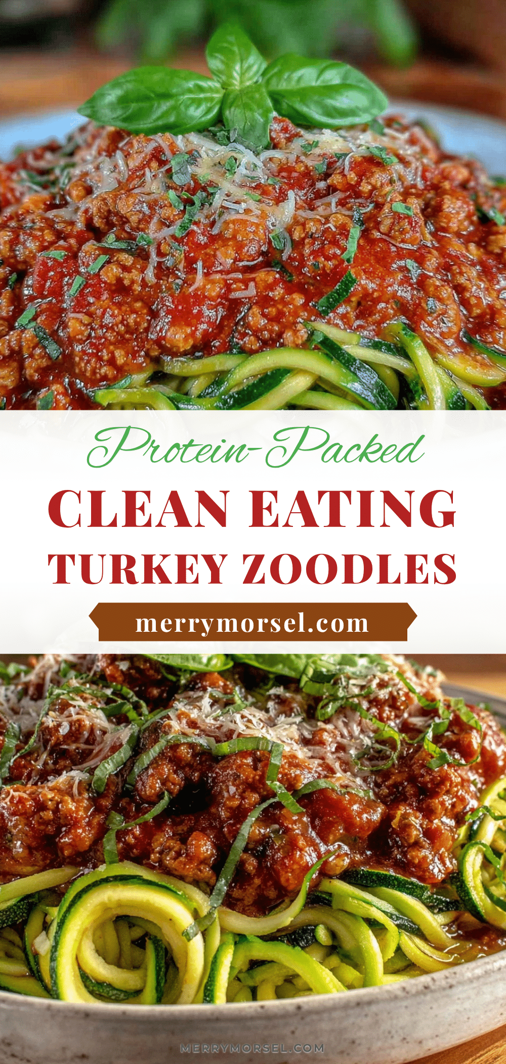 Healthy Clean Eating Zoodles With Turkey Bolognese and Lentils recipe