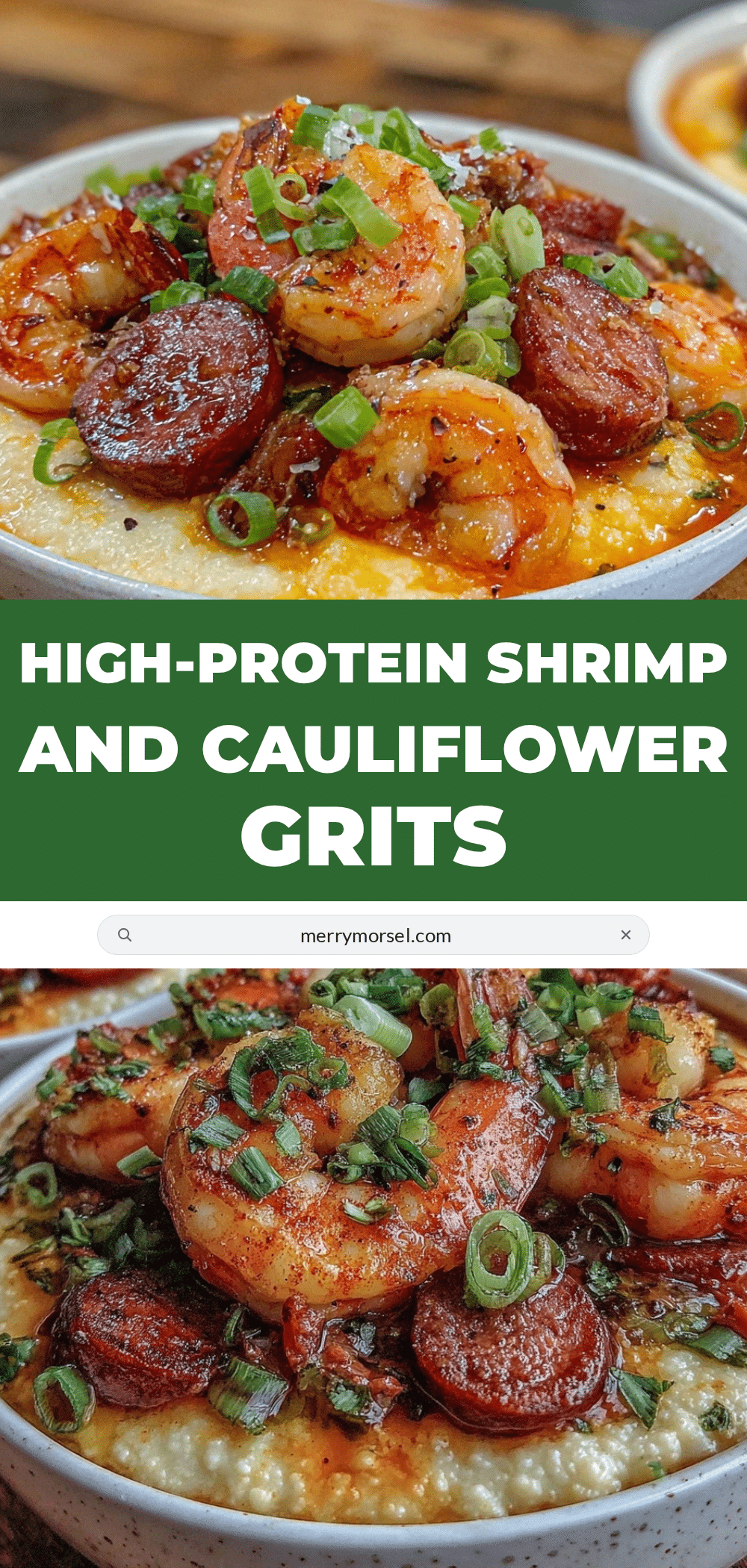 Healthy High-Protein Shrimp and Cauliflower Grits recipe