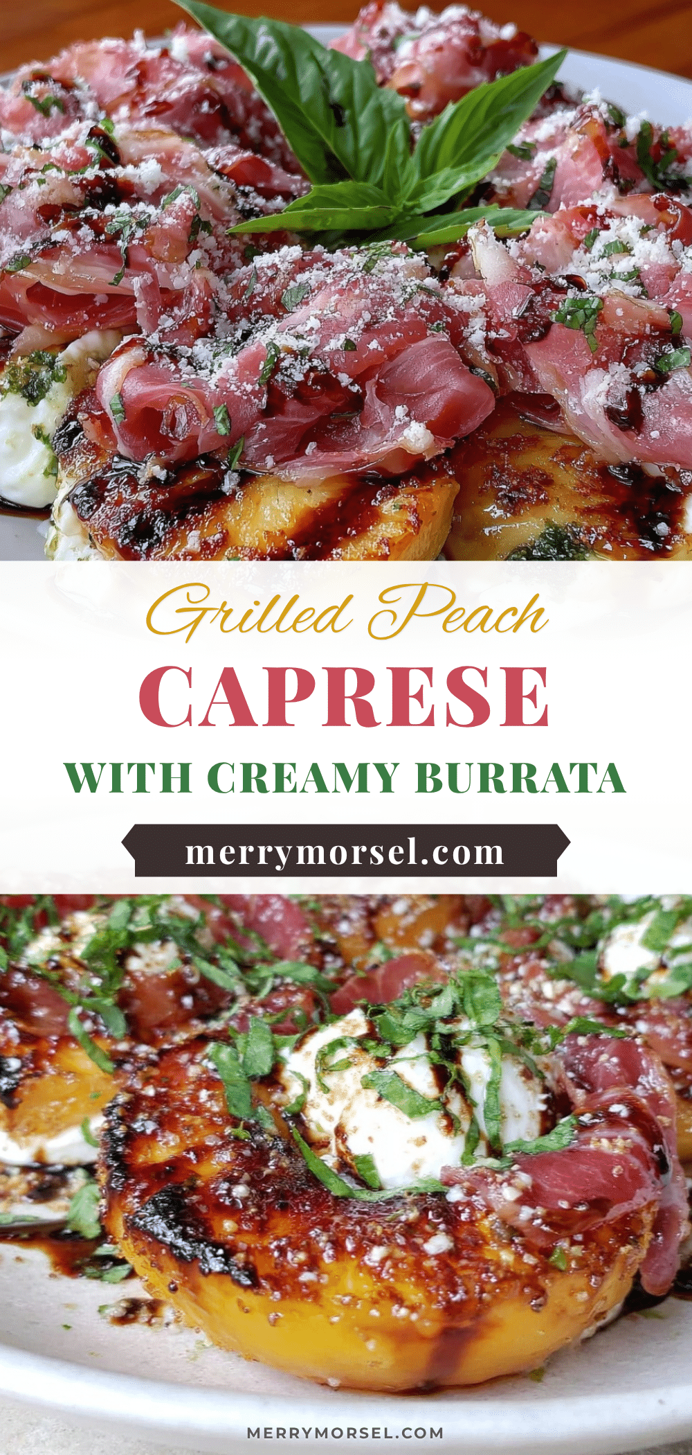Italian Caprese with grilled peaches and burrata recipe