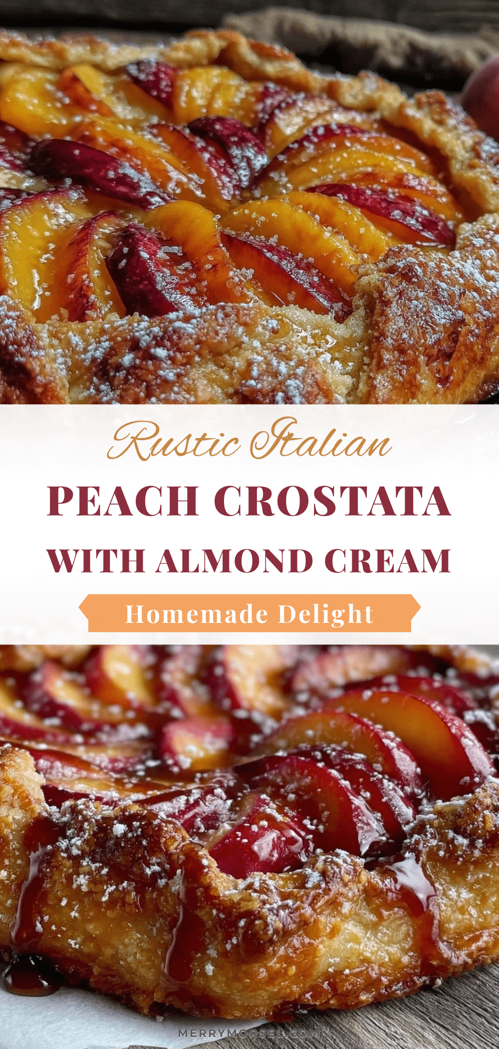 Italian rustic peach crostata recipe