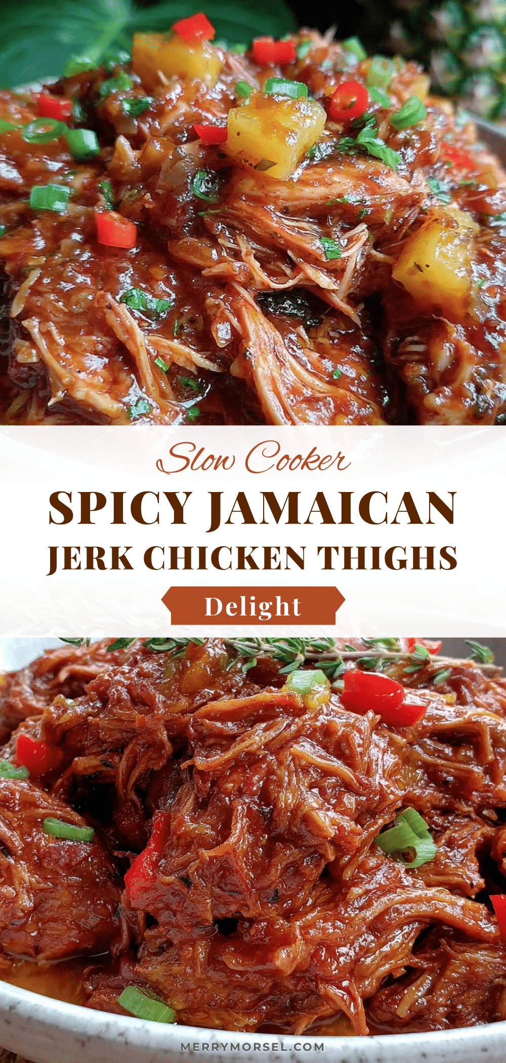 Jamaican jerk pulled chicken thighs recipe
