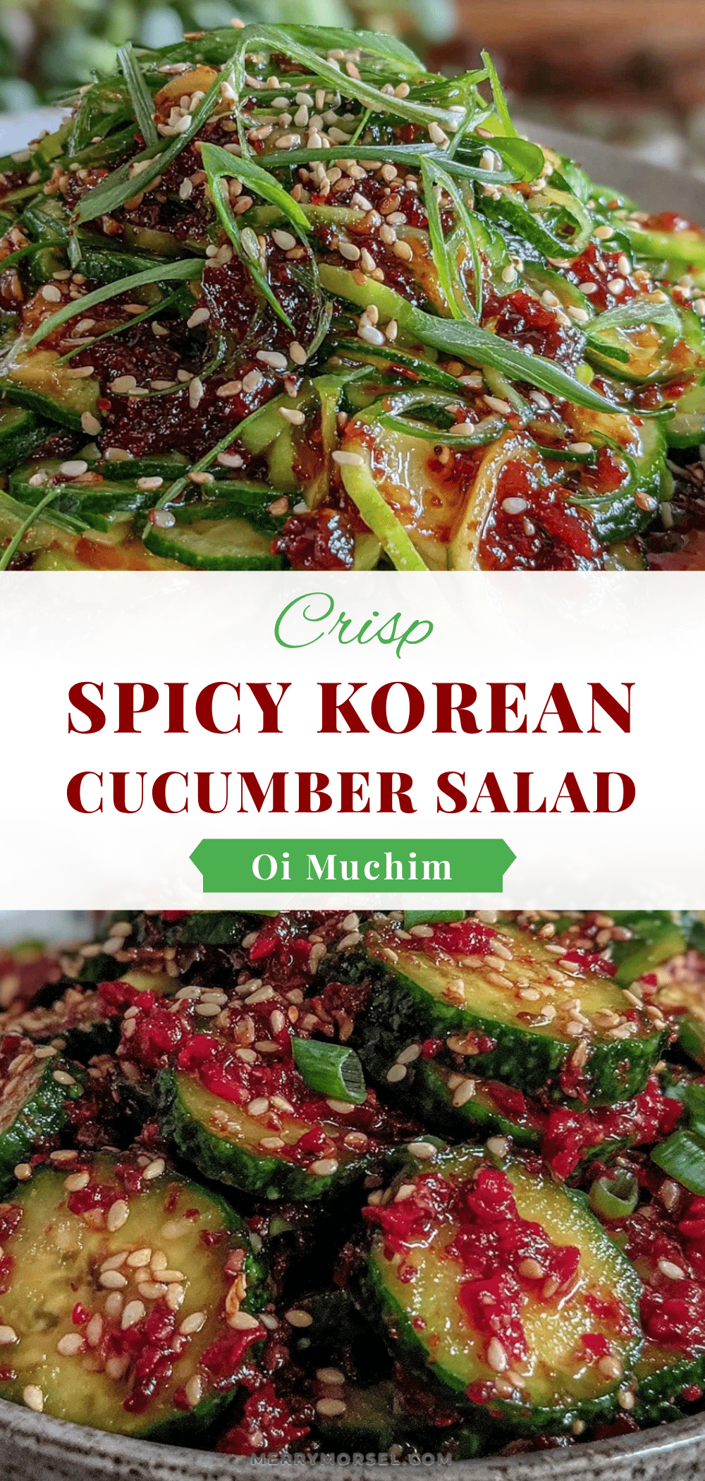 Korean spicy cucumber salad recipe