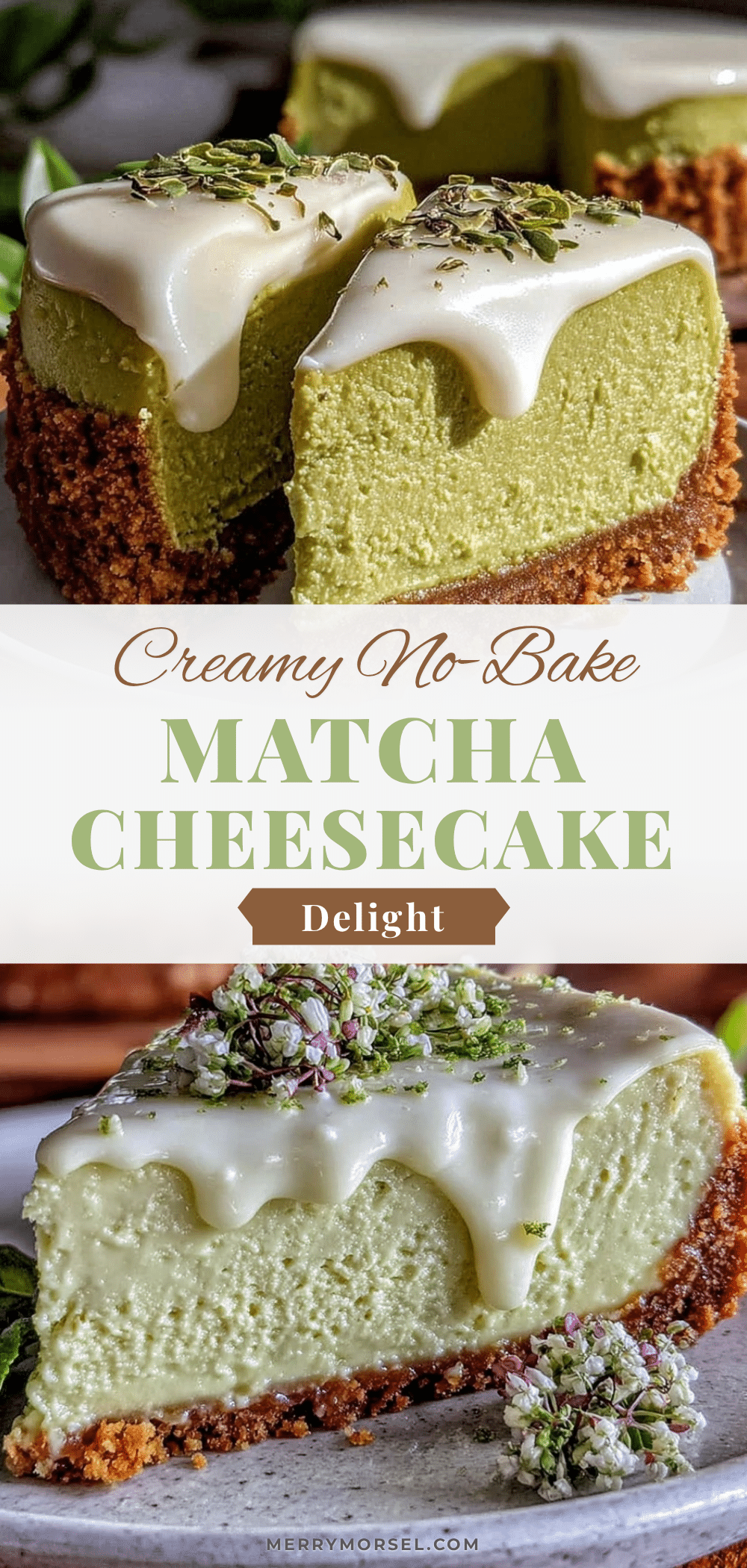 no-bake Japanese matcha cheesecake recipe