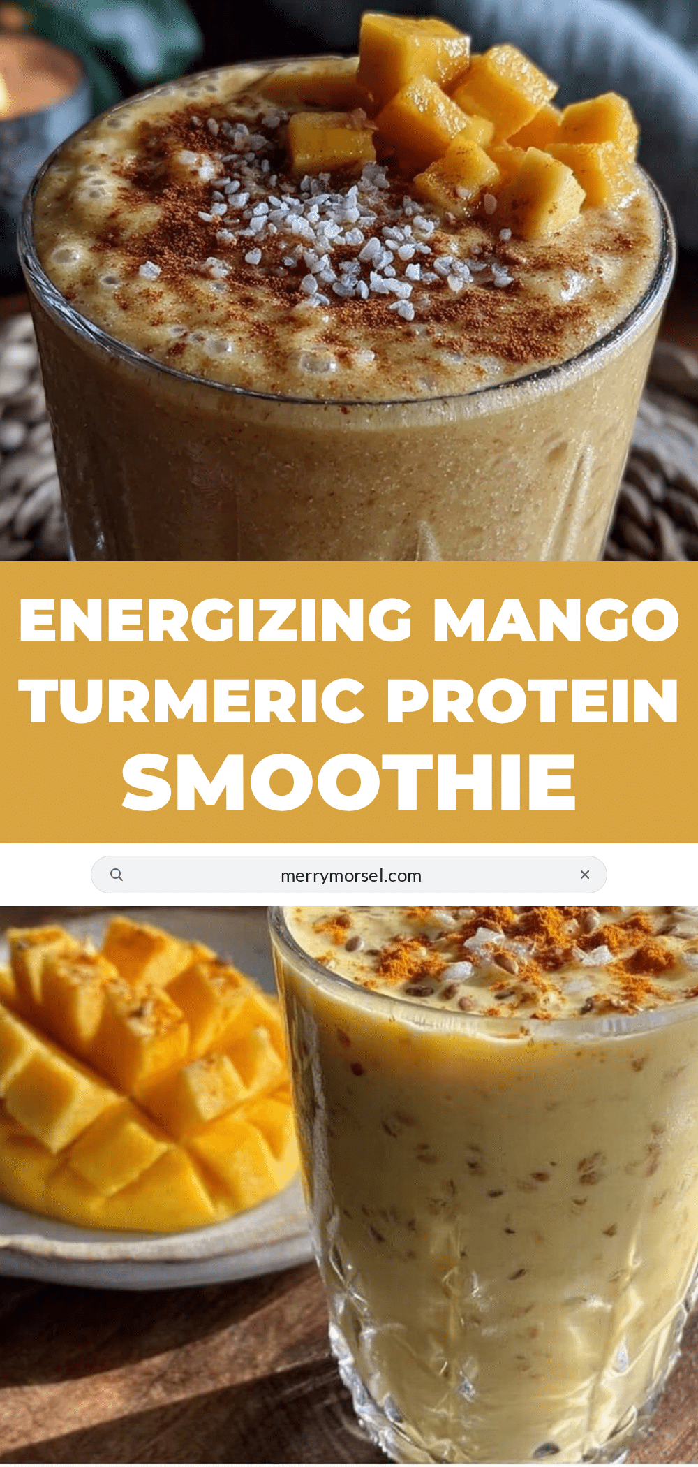 pre-workout mango turmeric protein smoothie recipe