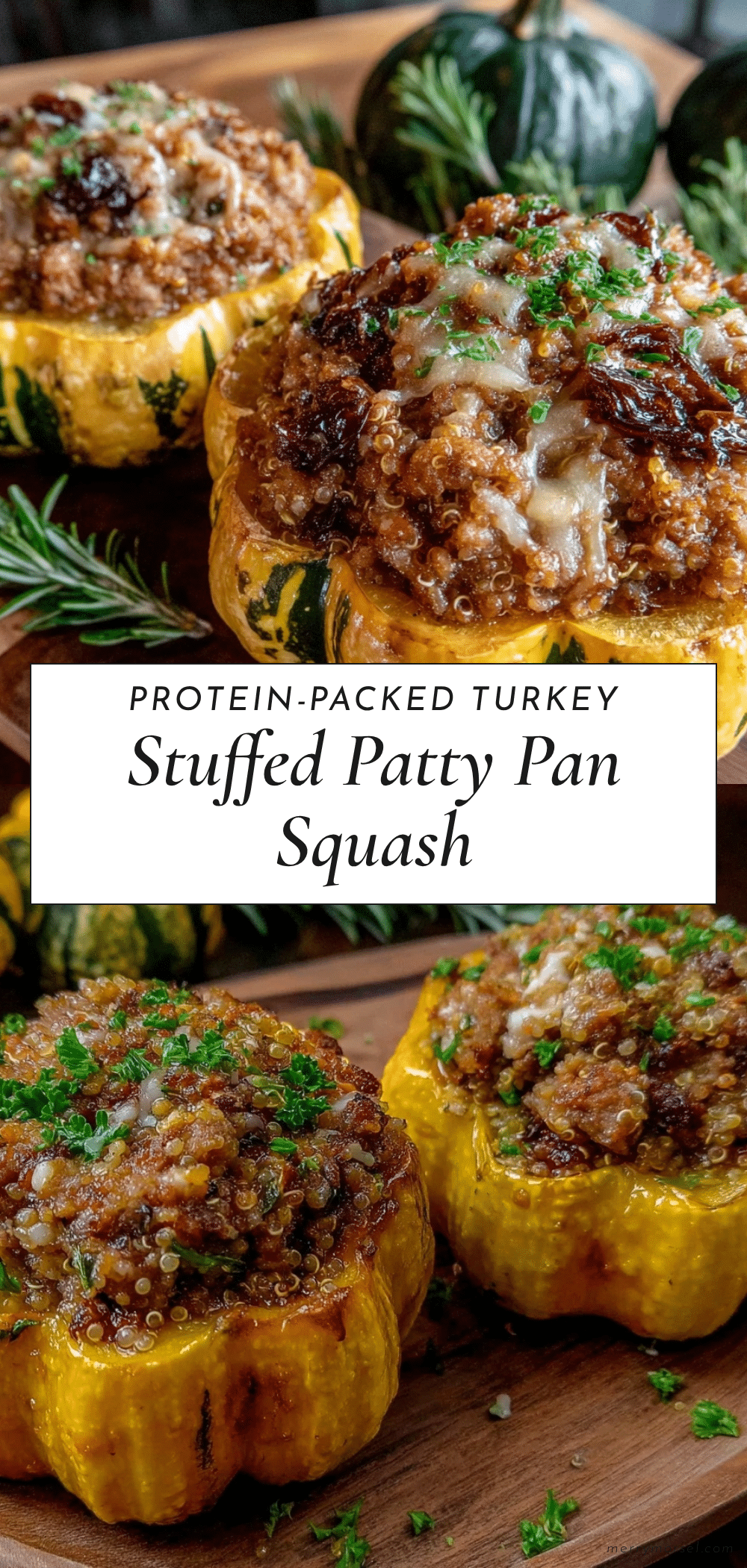 protein-stuffed patty pan squash recipe