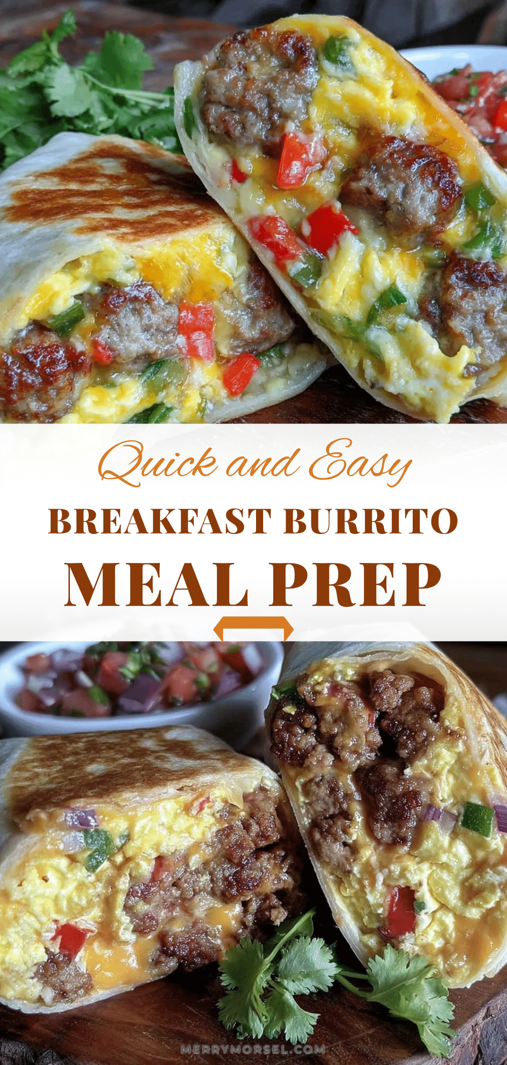 quick breakfast burrito meal prep recipe