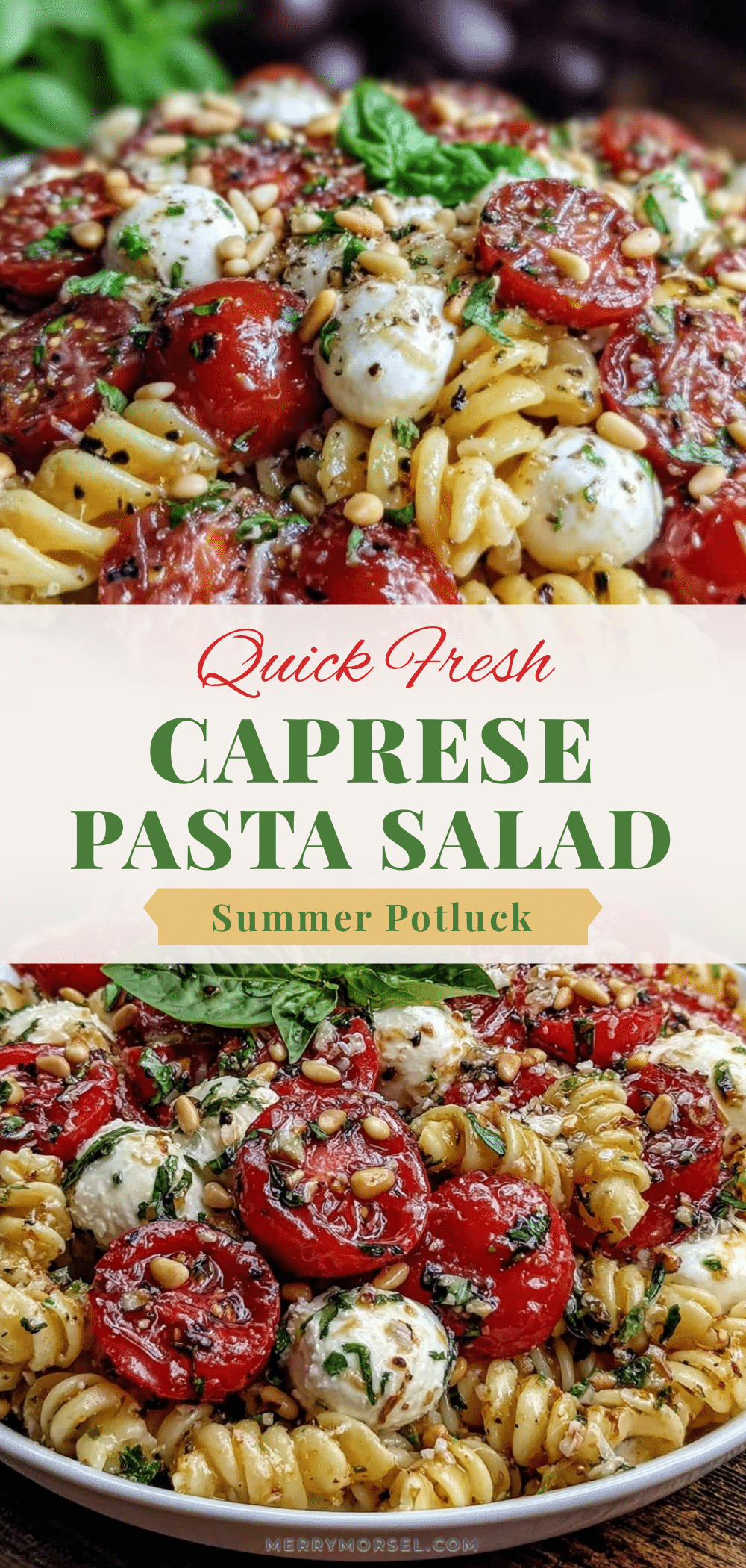 quick fresh caprese pasta salad recipe