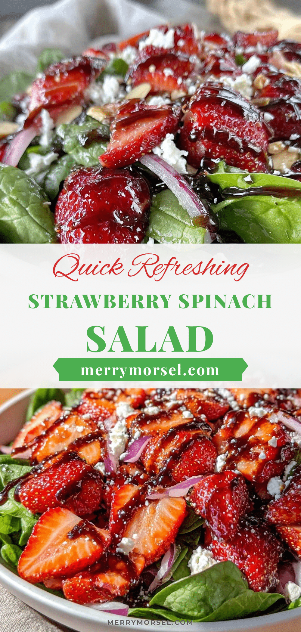 quick fresh strawberry spinach salad recipe