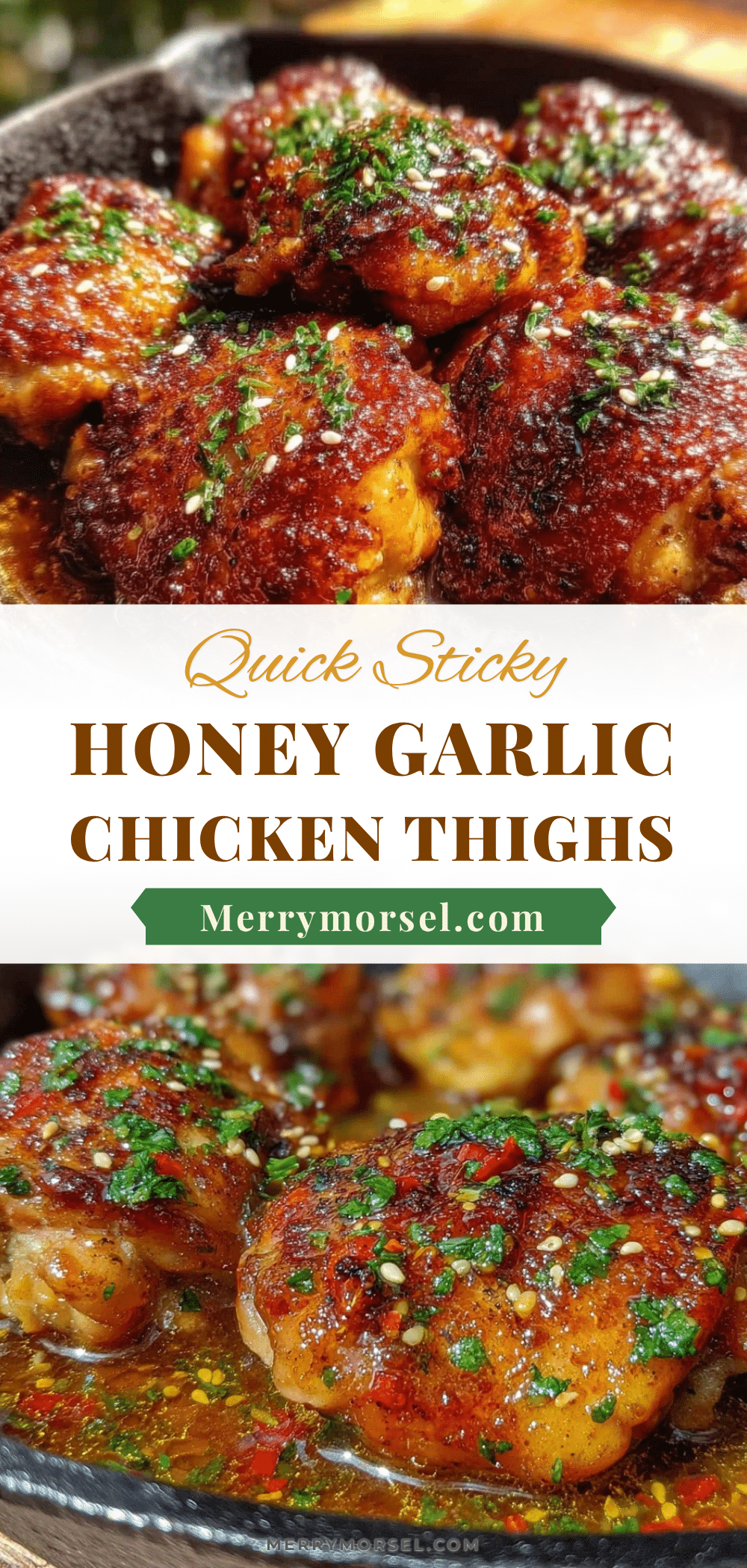 quick sticky honey garlic chicken thighs recipe