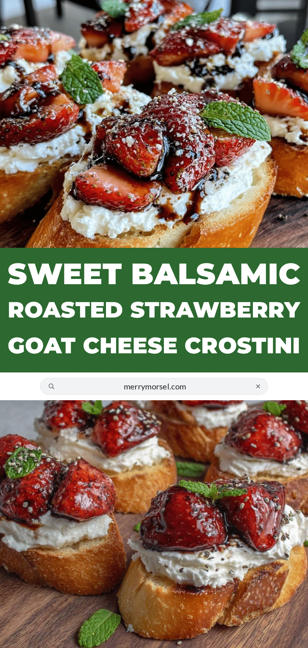 balsamic roasted strawberry goat cheese crostini recipe