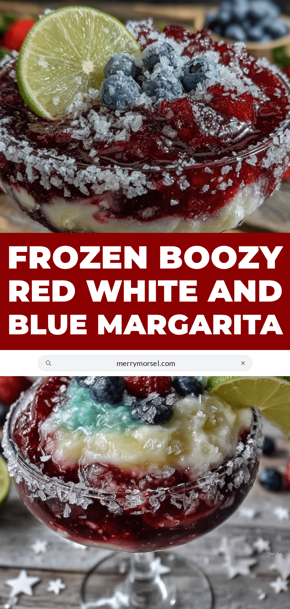 boozy red white and blue frozen margarita recipe