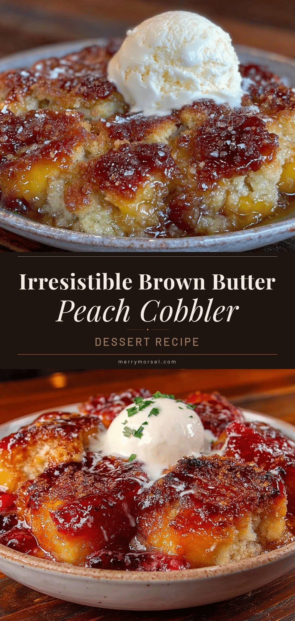 brown butter peach cobbler recipe