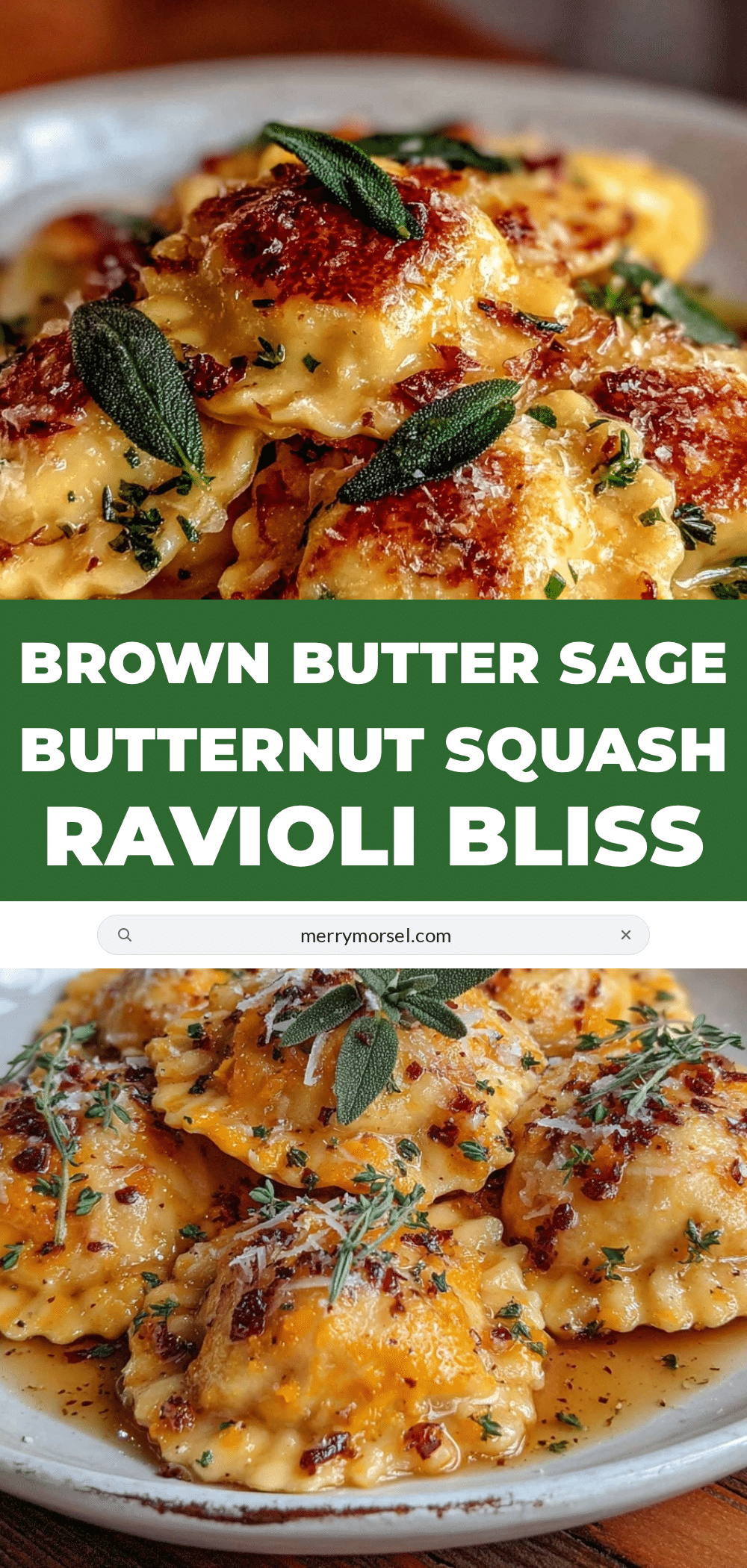 brown butter sage butternut squash ravioli recipe