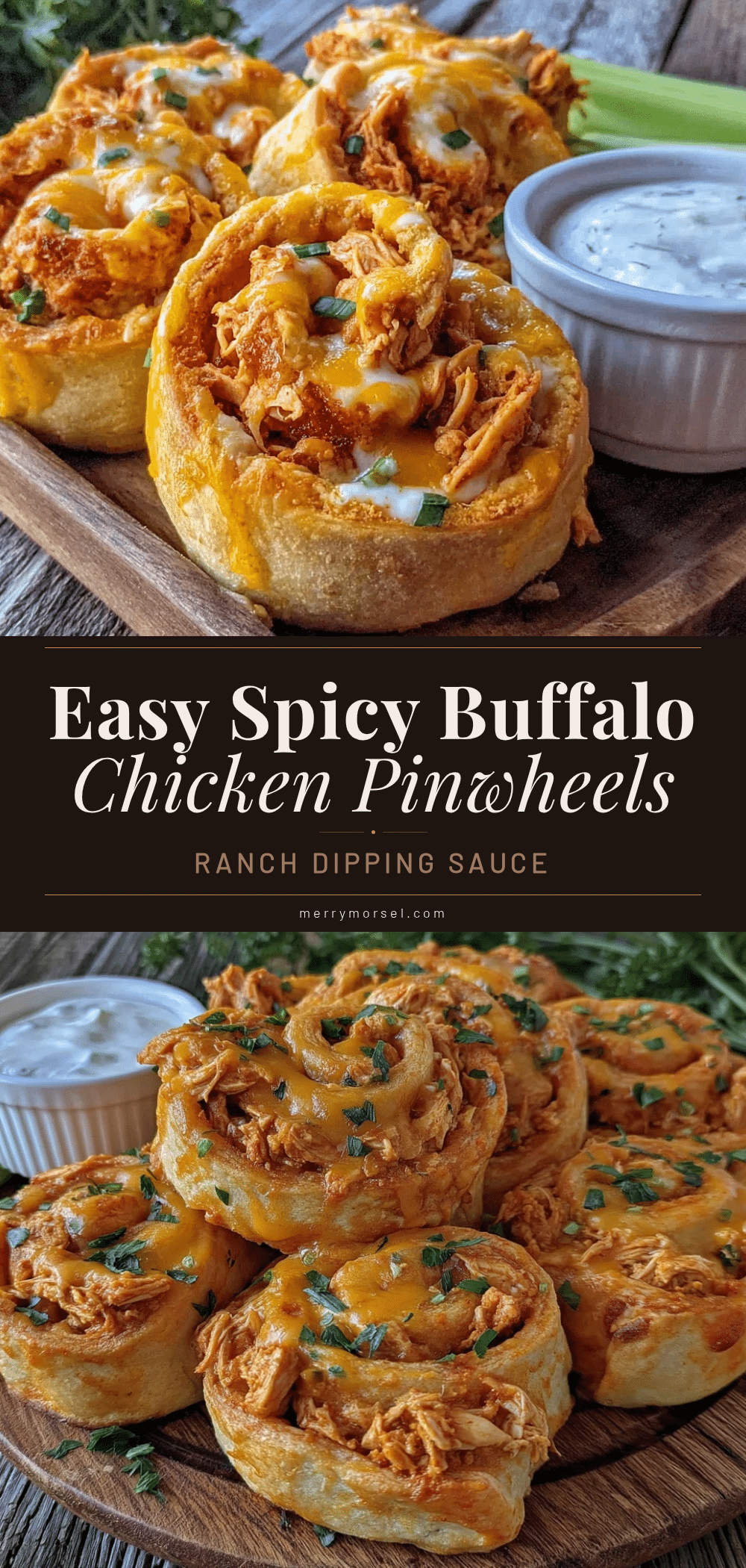 buffalo chicken pinwheels recipe