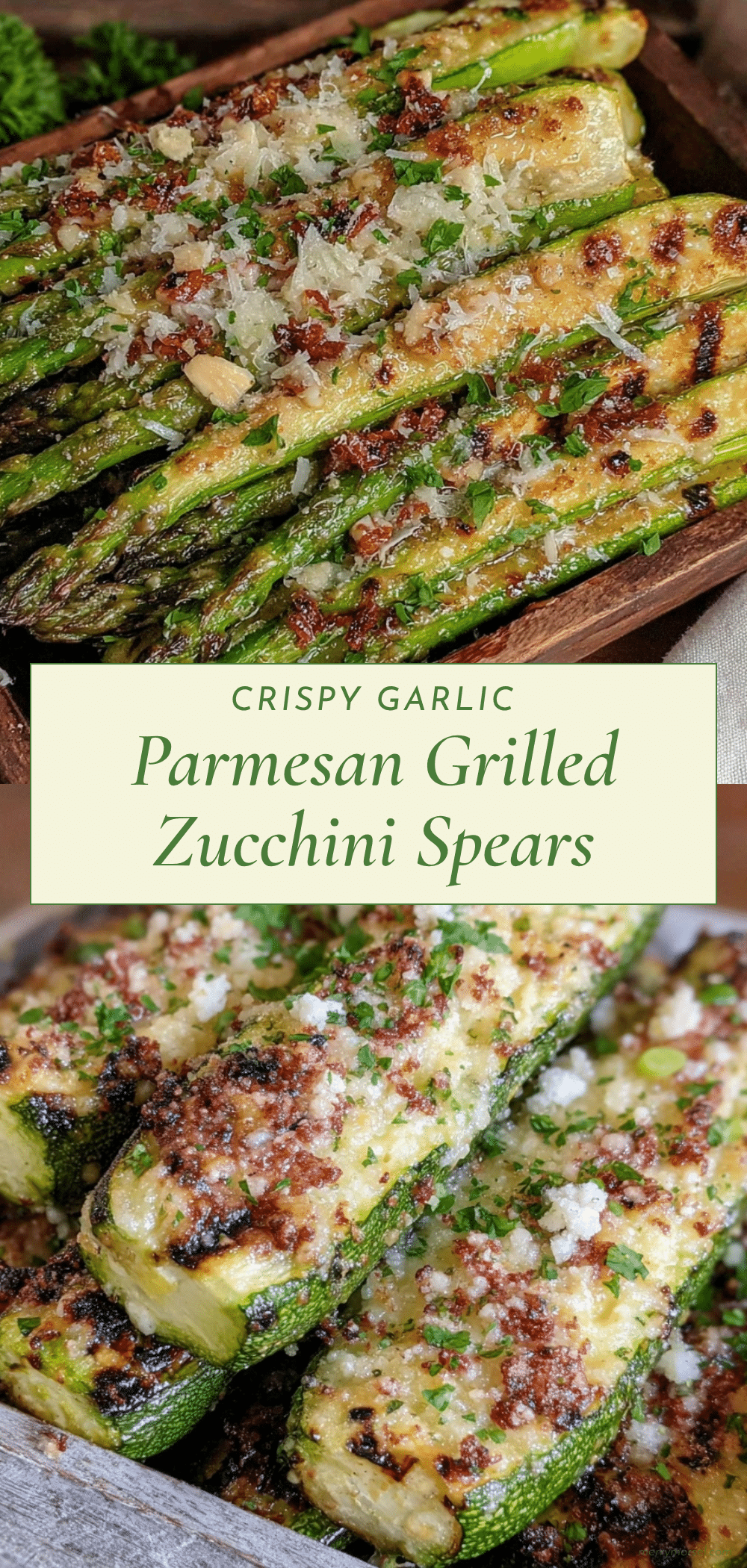 crispy garlic parmesan grilled zucchini spears recipe