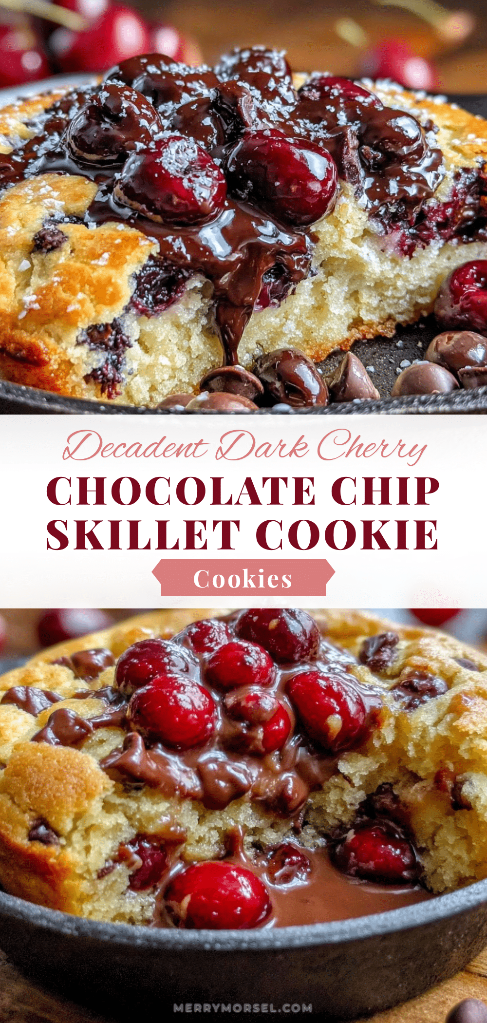 dark cherry chocolate chip skillet cookie recipe