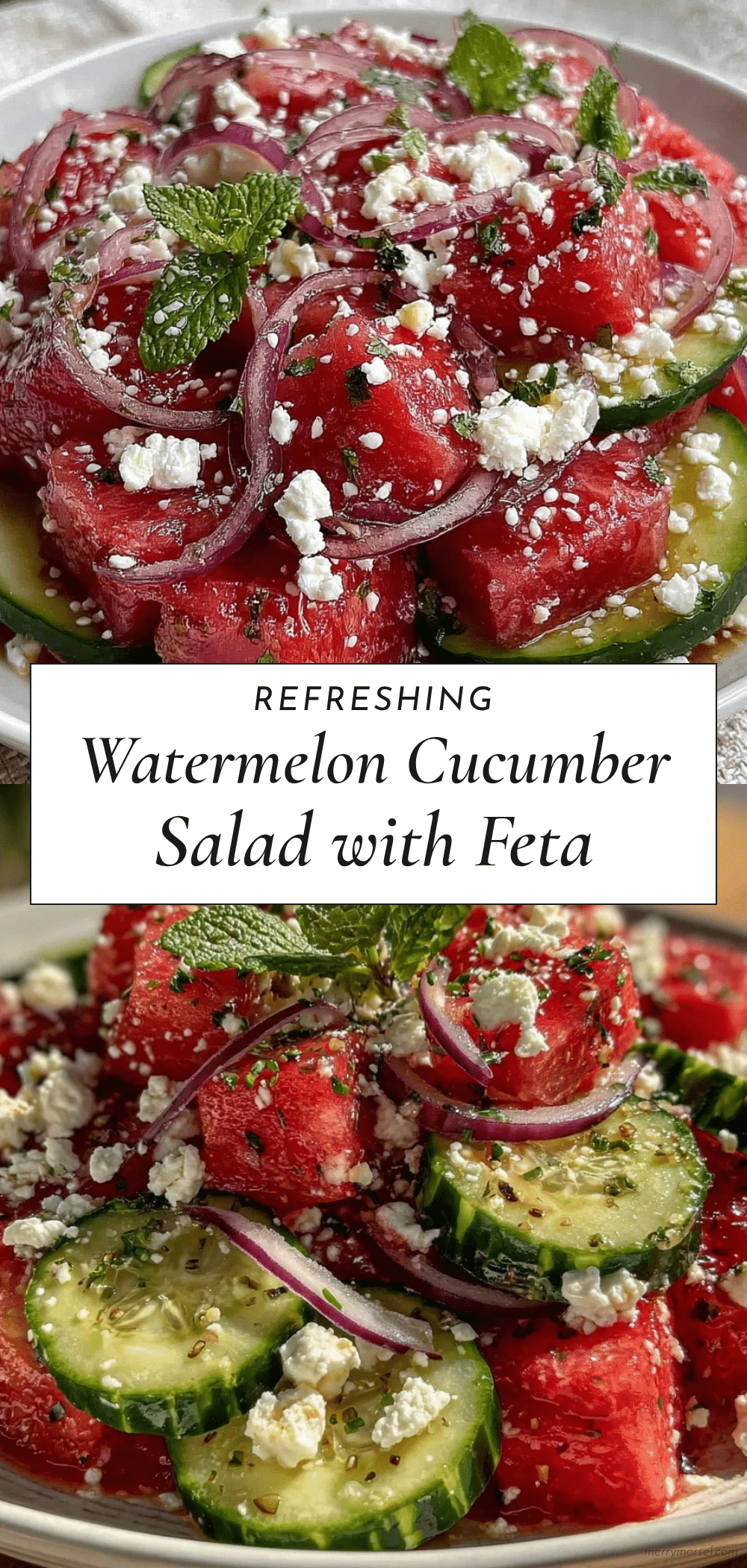 fresh cucumber watermelon salad recipe