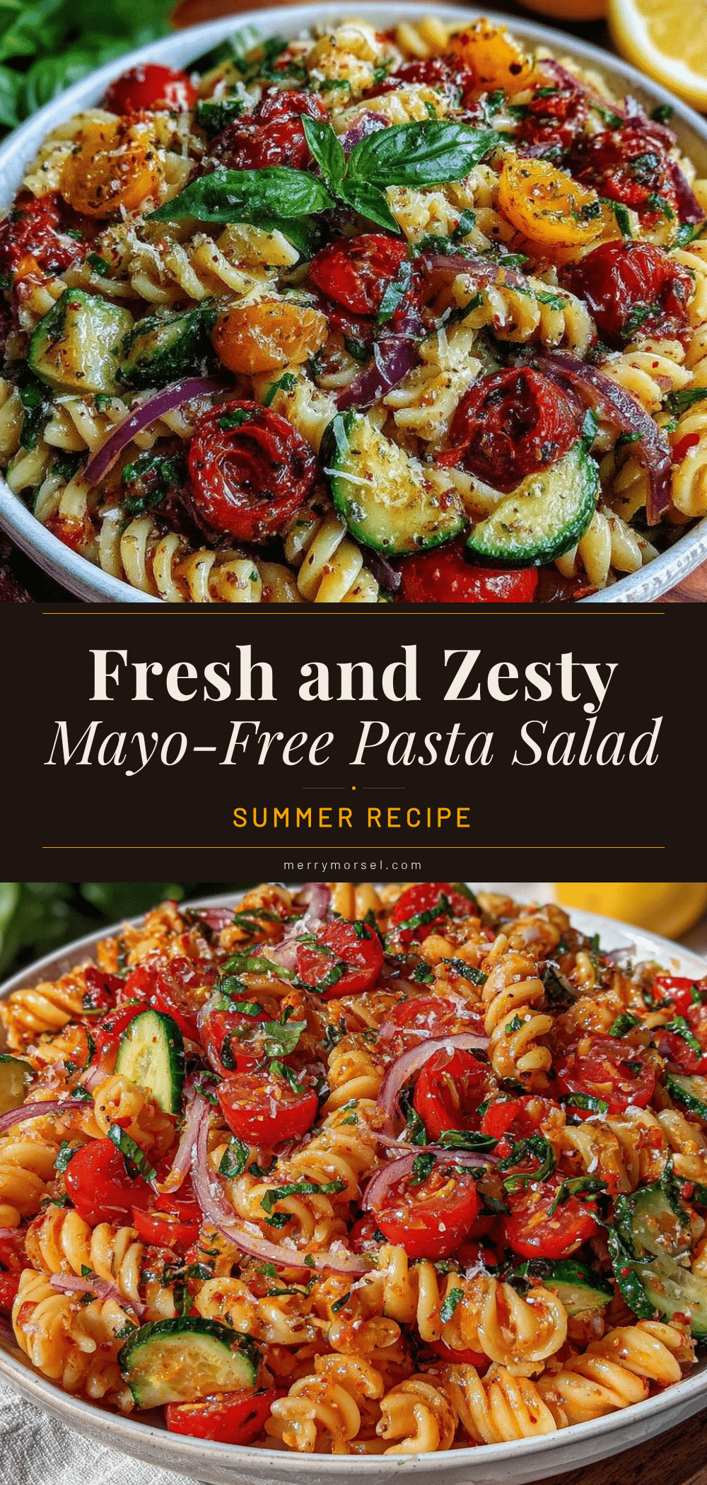 fresh healthy pasta salad without mayo recipe