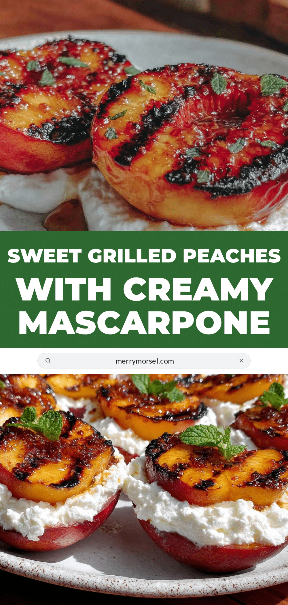 grilled peaches with mascarpone and honey recipe
