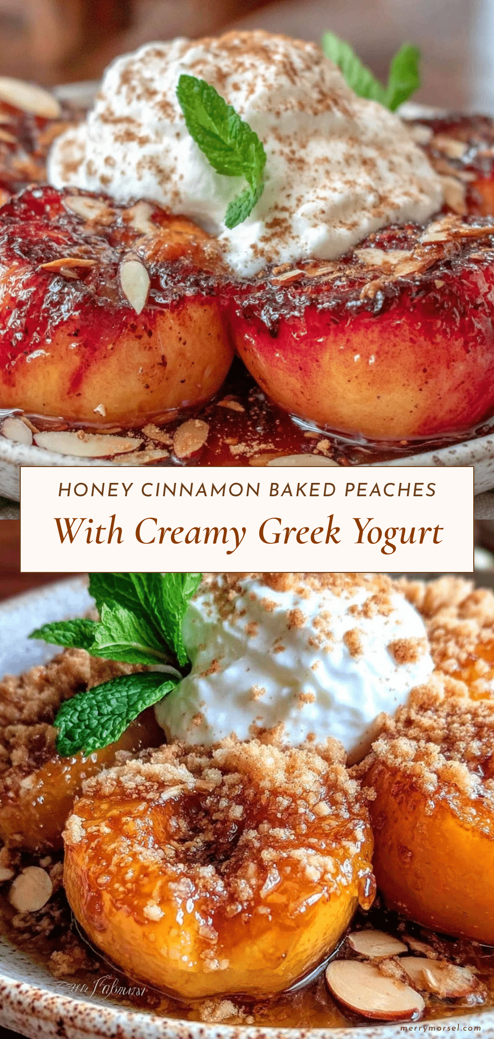 honey cinnamon baked peaches recipe