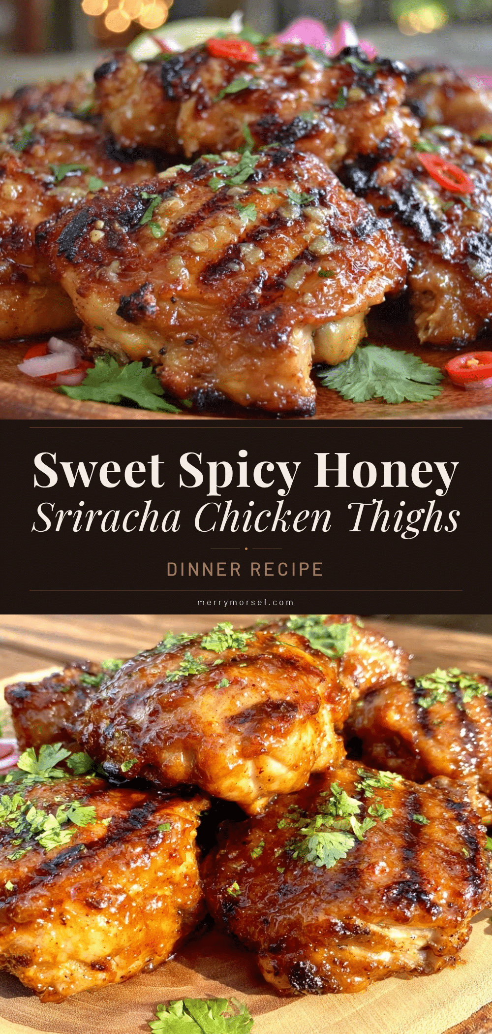 honey sriracha grilled chicken thighs recipe