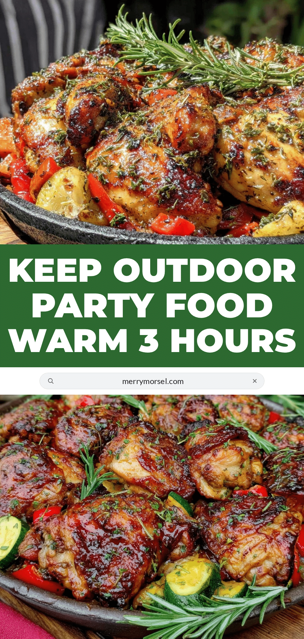 keep food warm for 3 hours recipe