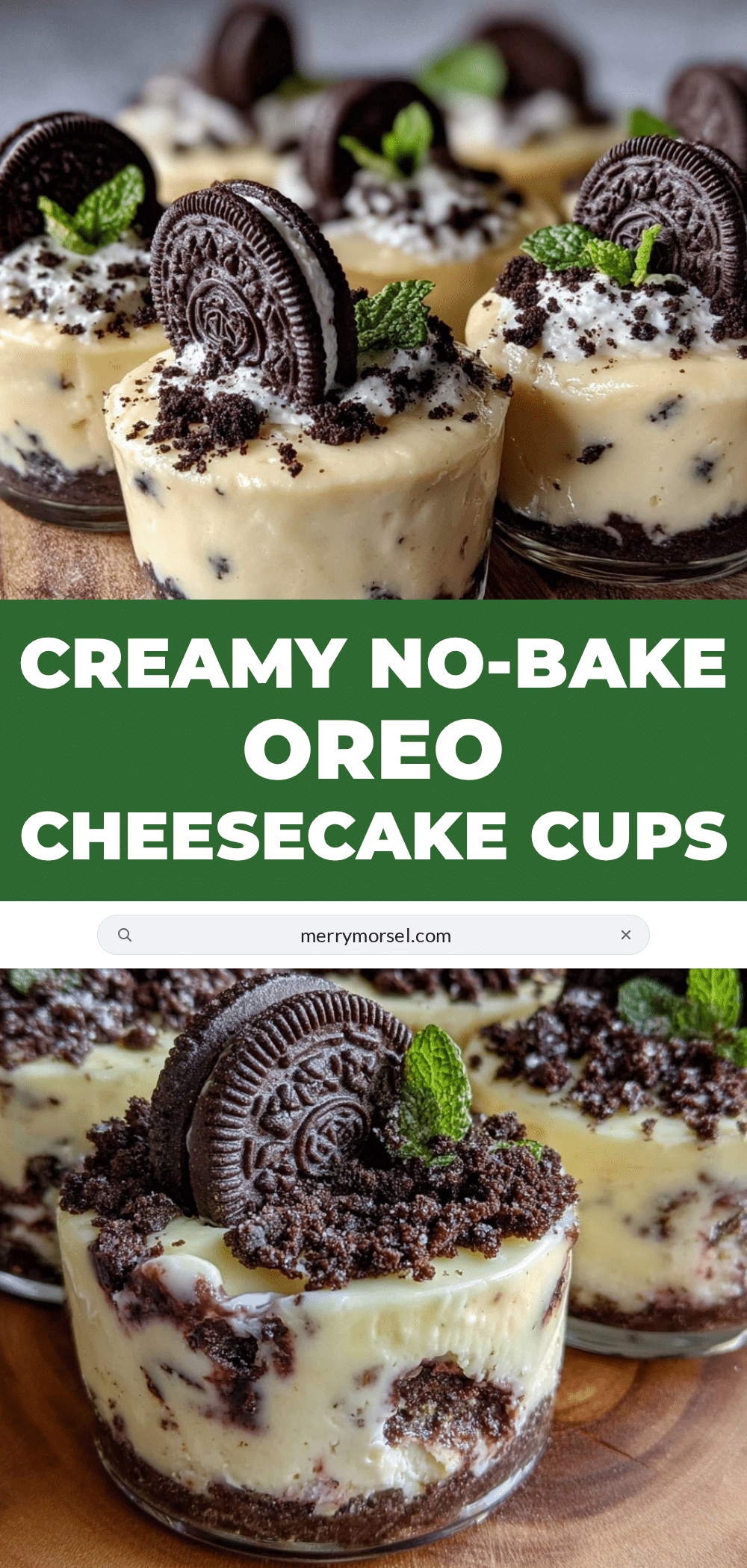 no-bake Oreo cheesecake cups recipe