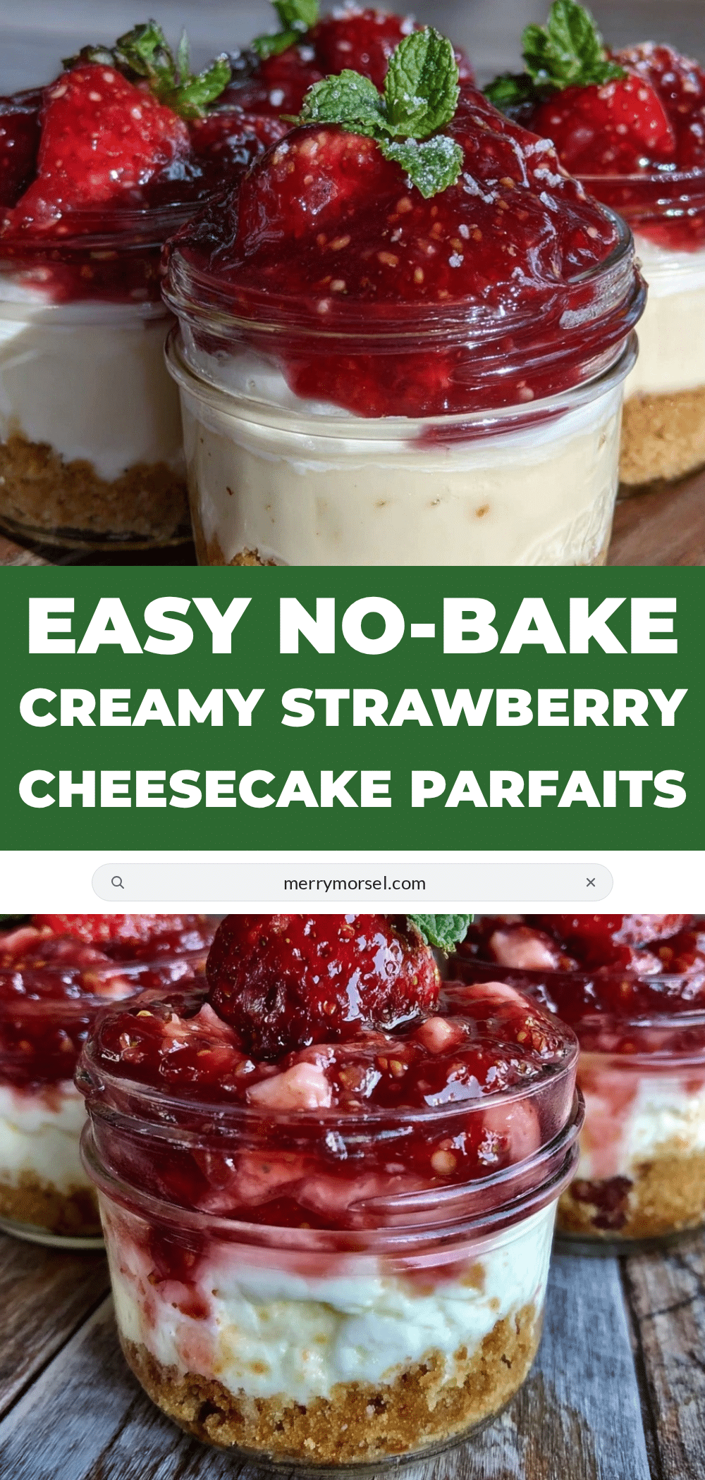 no bake strawberry cheesecake parfaits recipe
