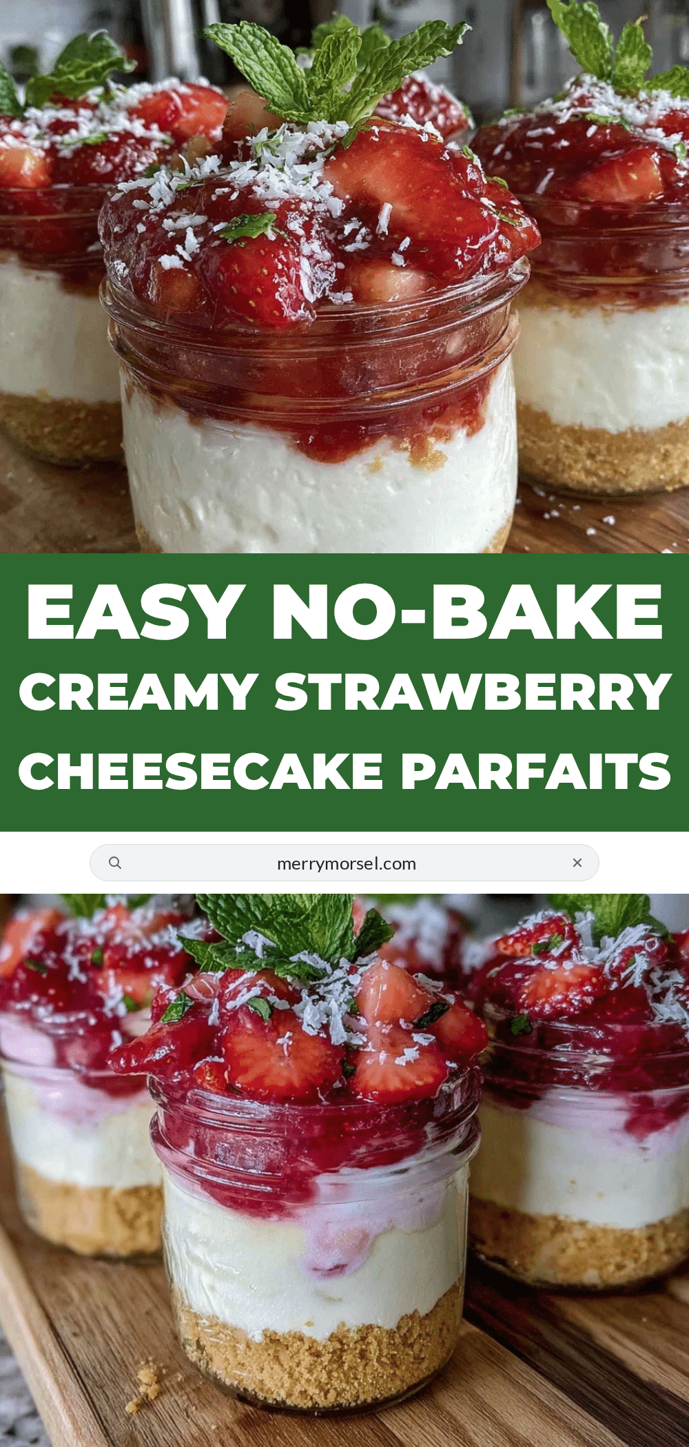 no bake strawberry cheesecake parfaits recipe