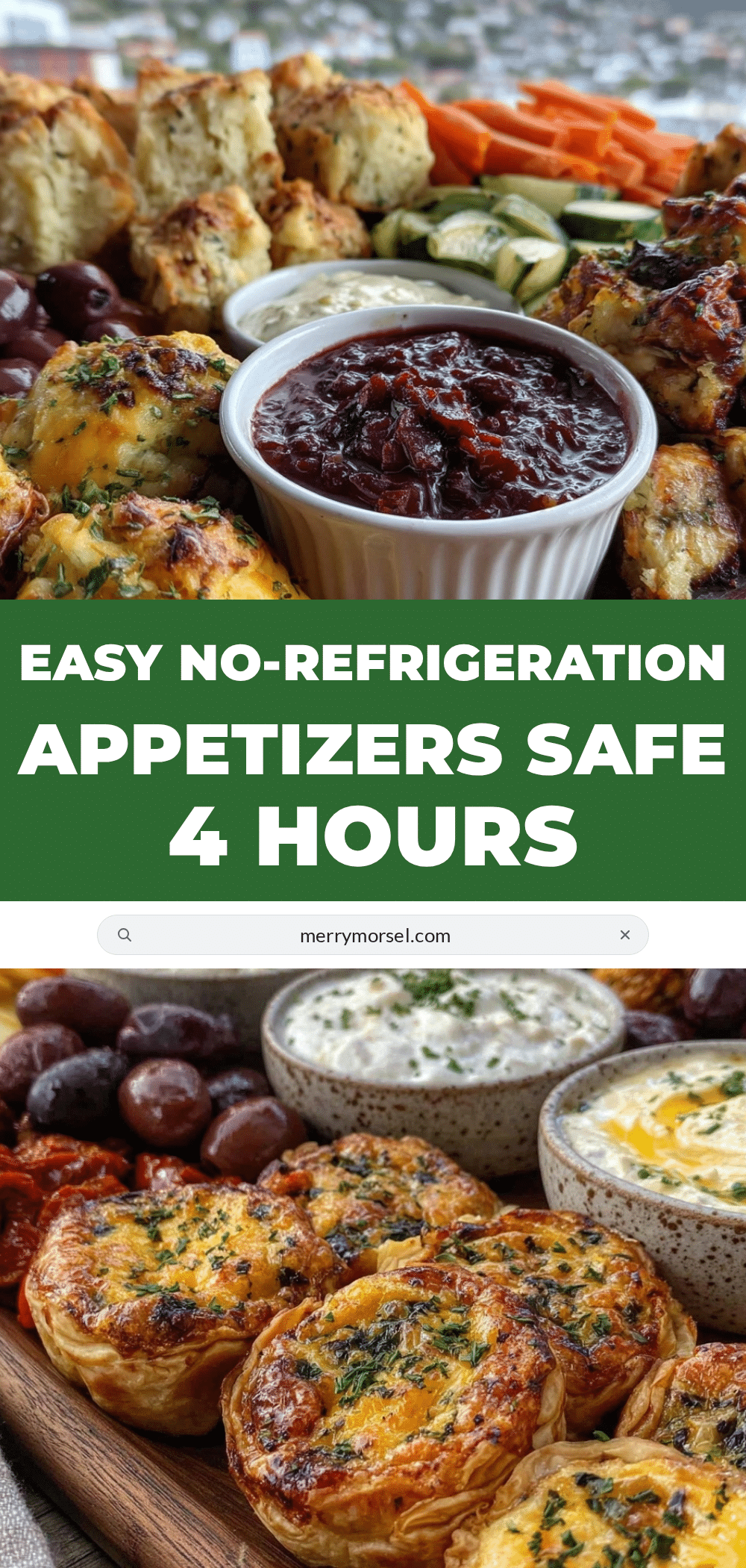 no-refrigeration appetizers safe for 4 hours recipe