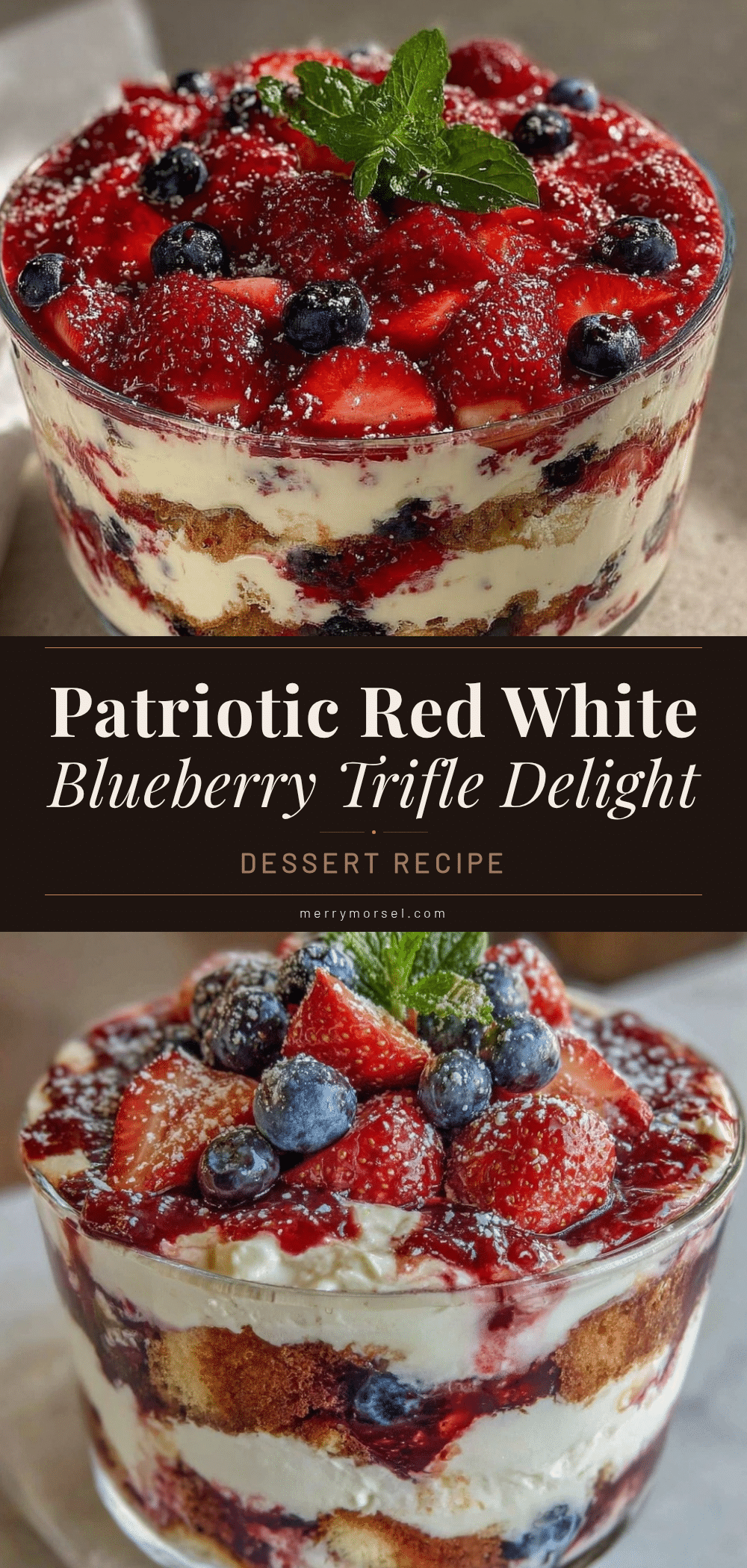 red white and blue berry trifle recipe