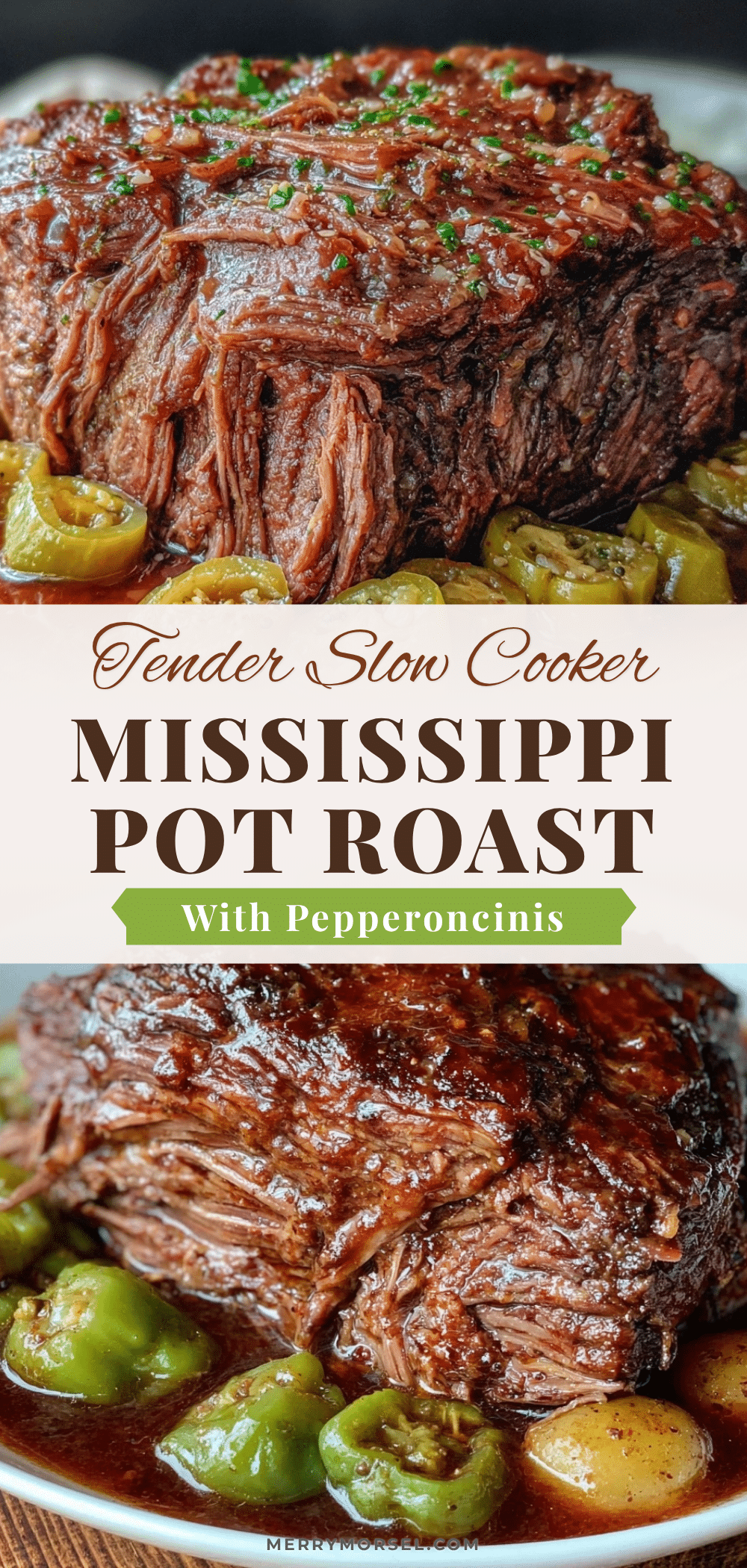 slow cooker Mississippi pot roast recipe