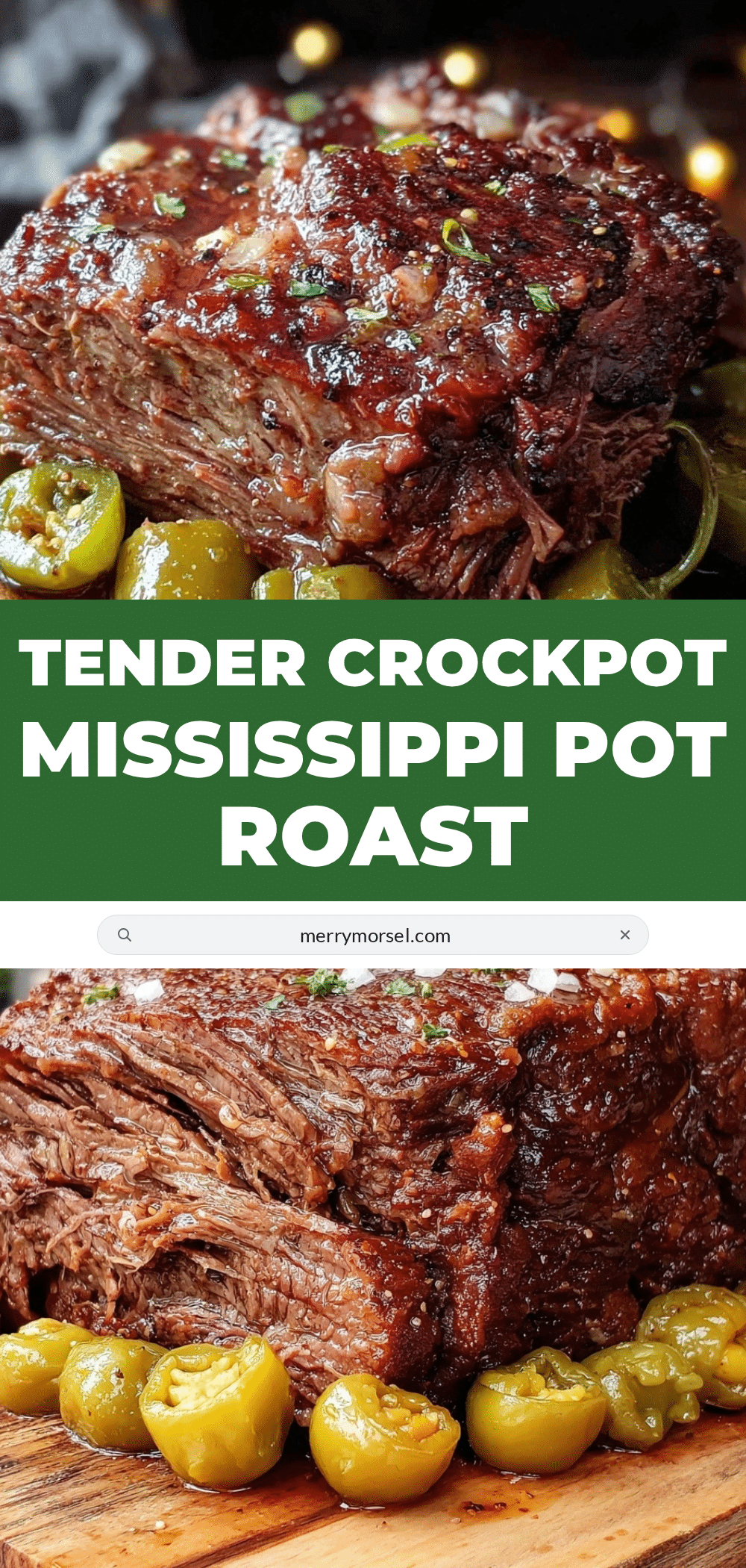 Tender Crockpot Mississippi Pot Roast recipe