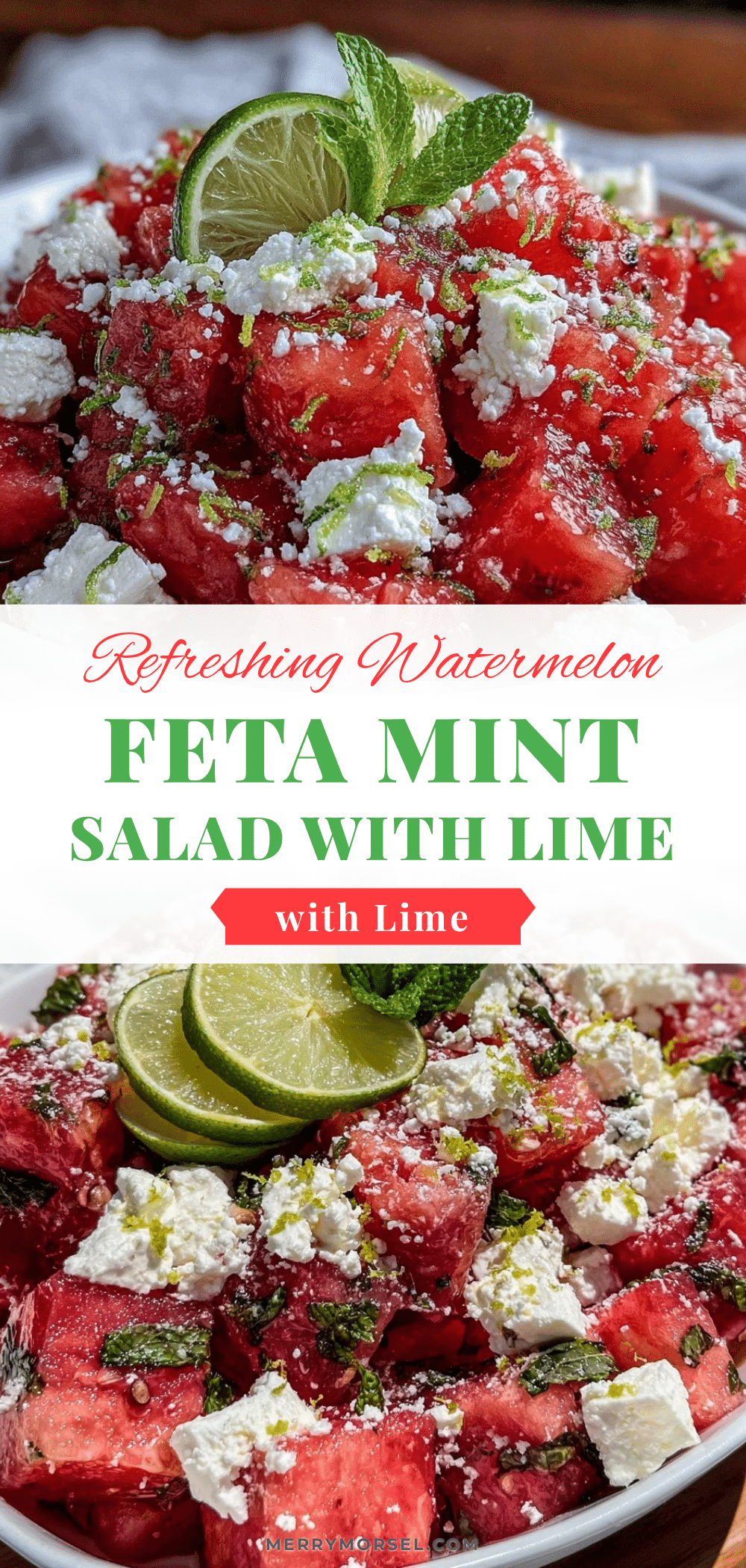 Watermelon Feta Mint Salad recipe