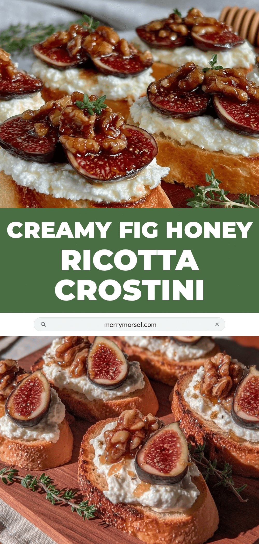 Elegant Fig Honey Ricotta Crostini recipe
