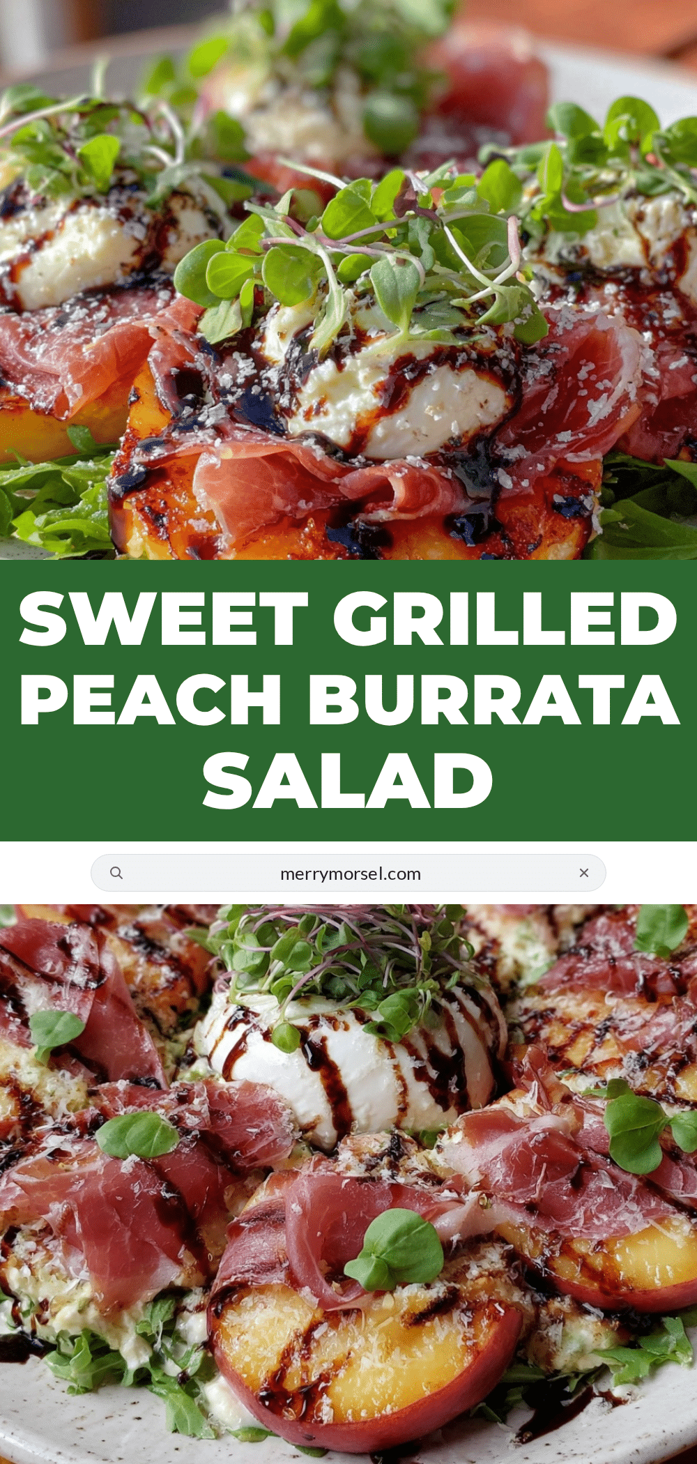 grilled peach and burrata salad with prosciutto recipe