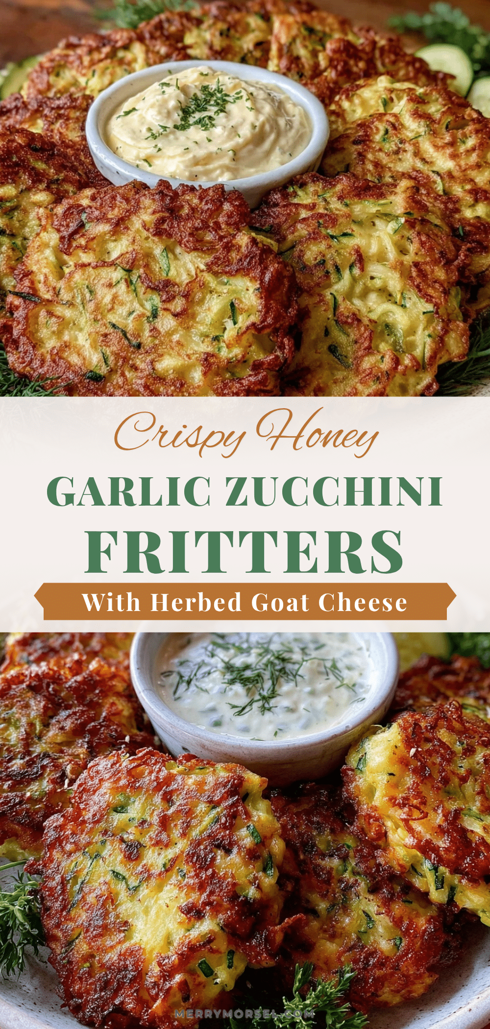honey garlic zucchini fritters recipe