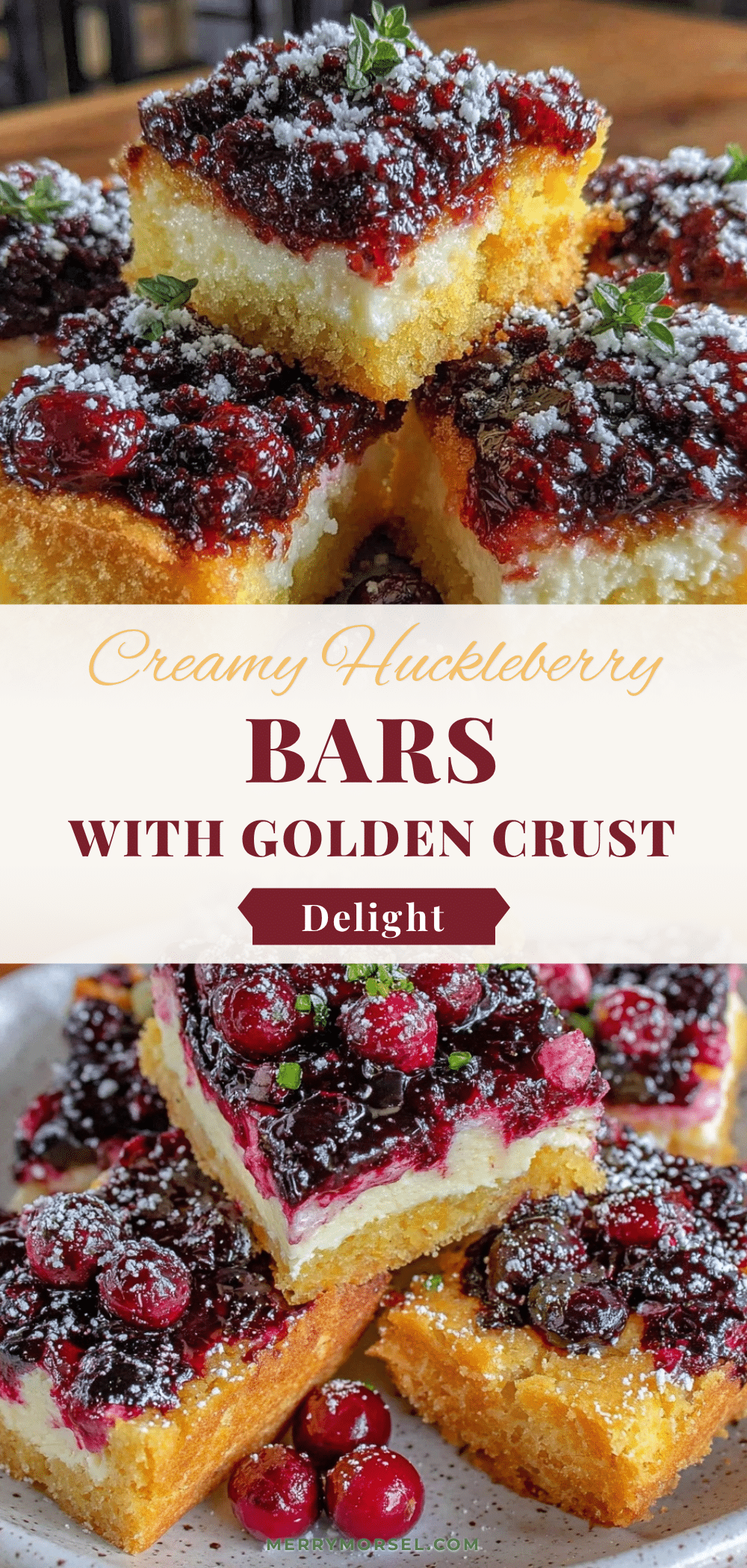 huckleberry cream cheese bars recipe