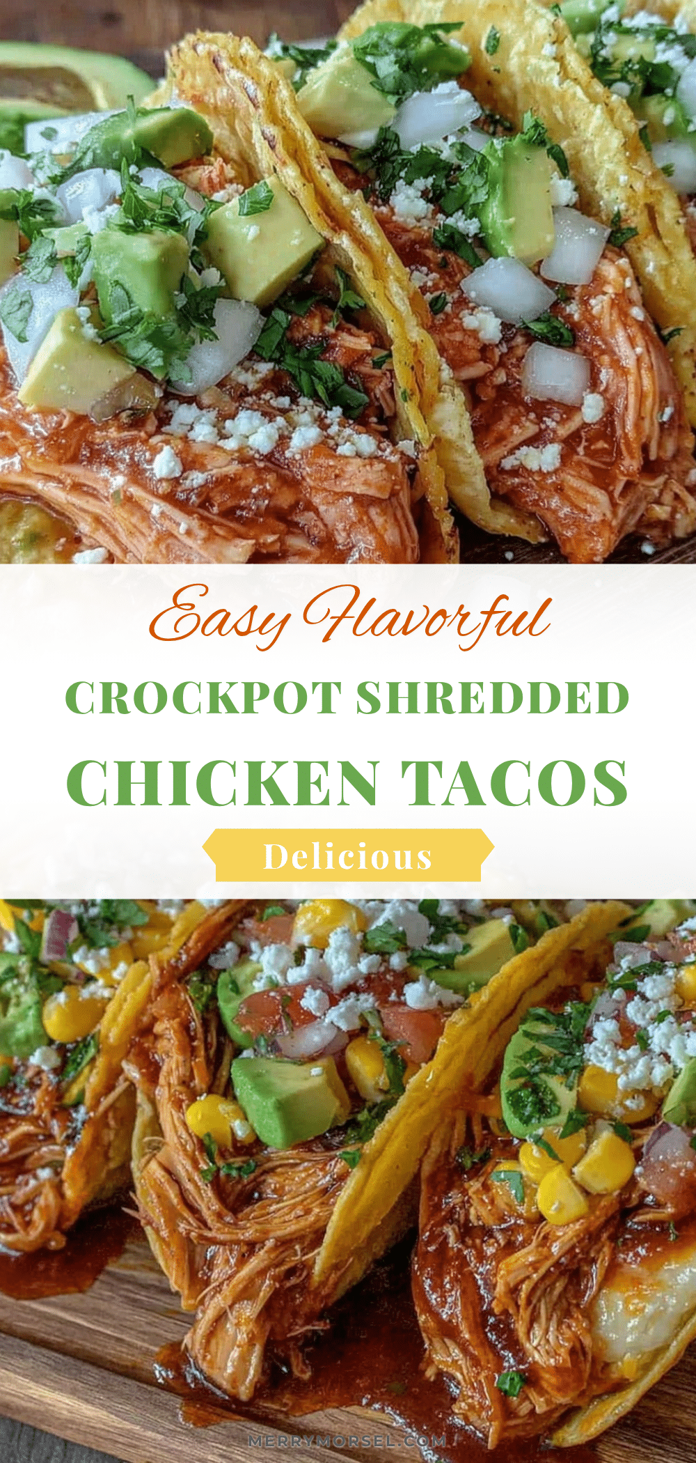 lazy girl crockpot shredded chicken tacos recipe